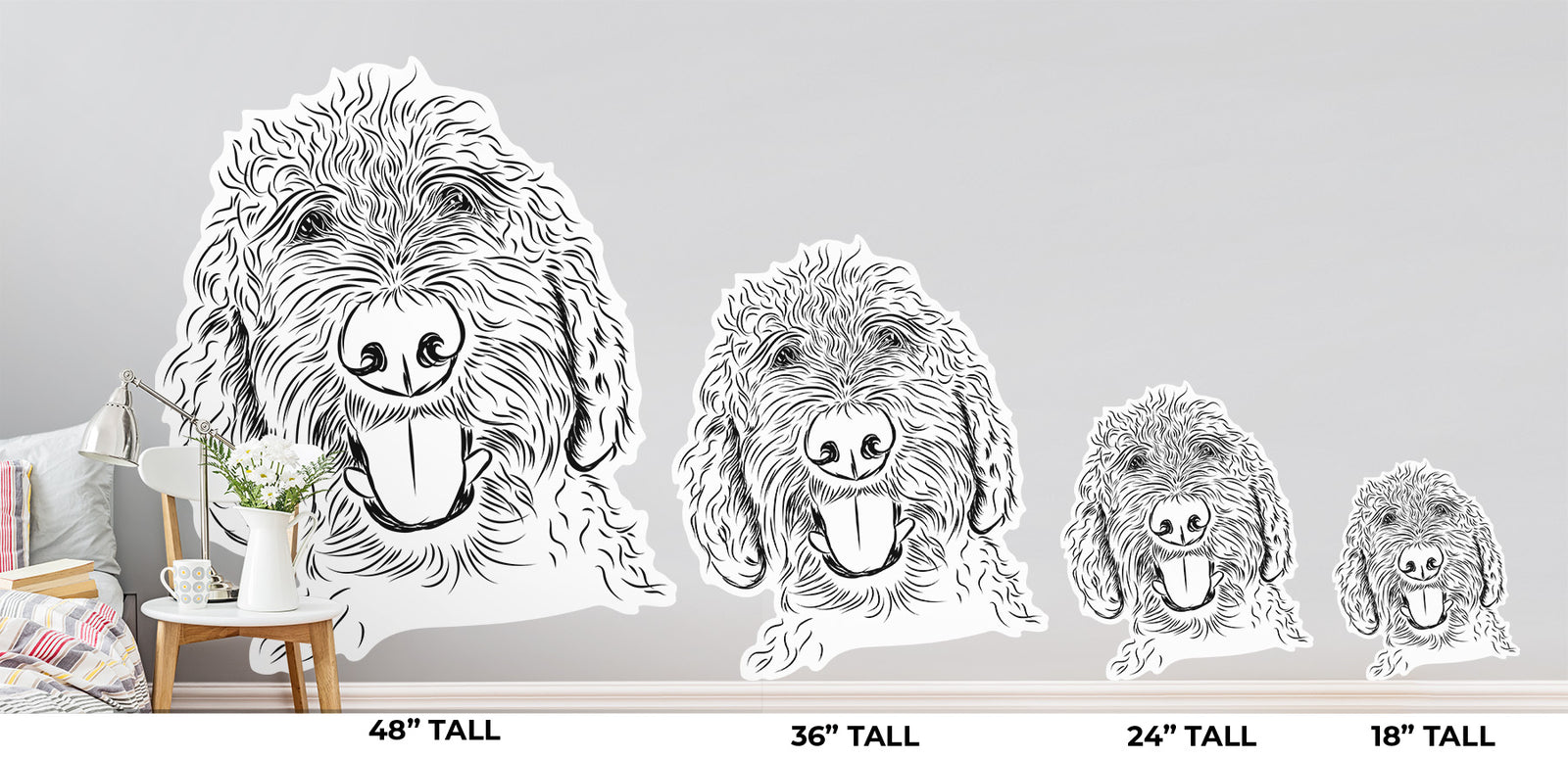 Dixie the Goldendoodle - Wall Decal