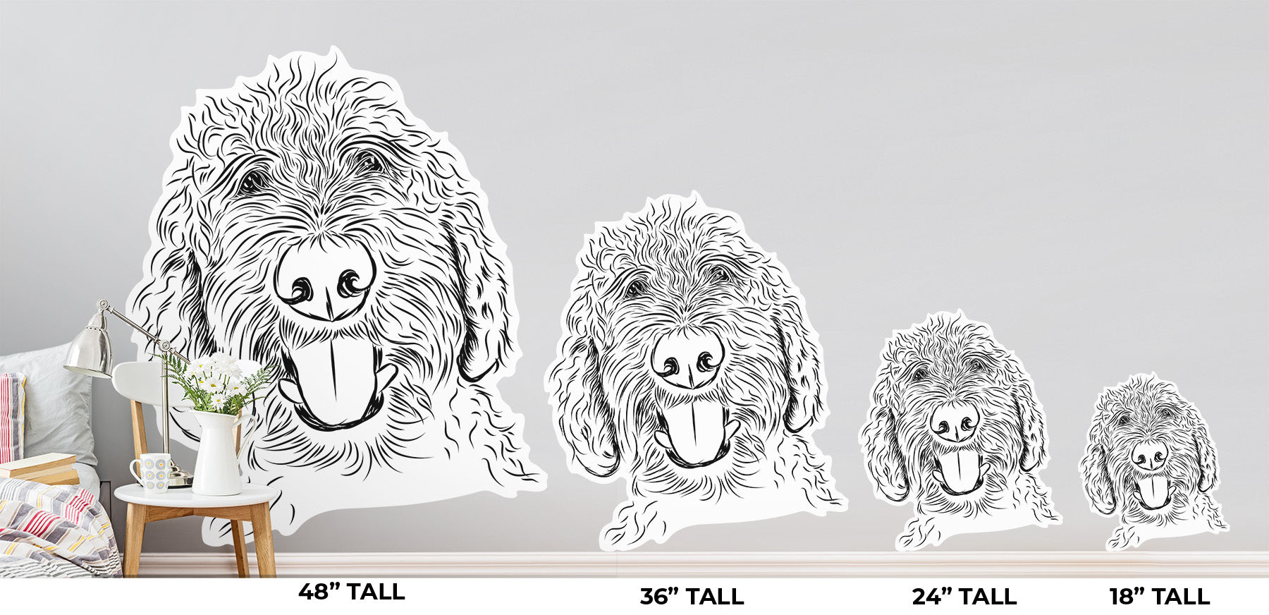 Dixie the Goldendoodle - Wall Decal