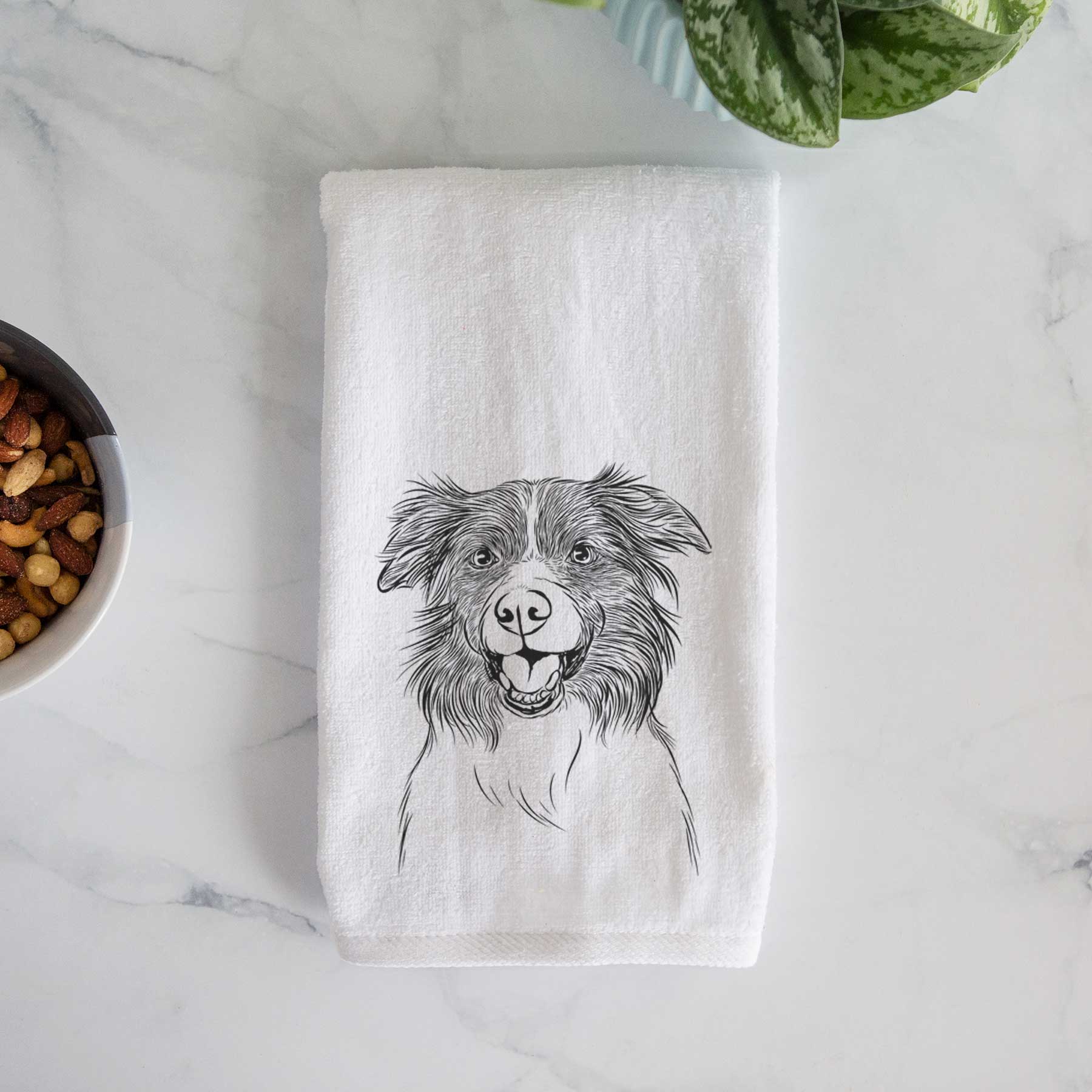 Dizzy the Border Collie Decorative Hand Towel