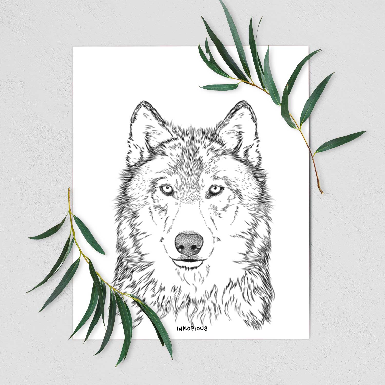 Django the Grey Wolf Art Print