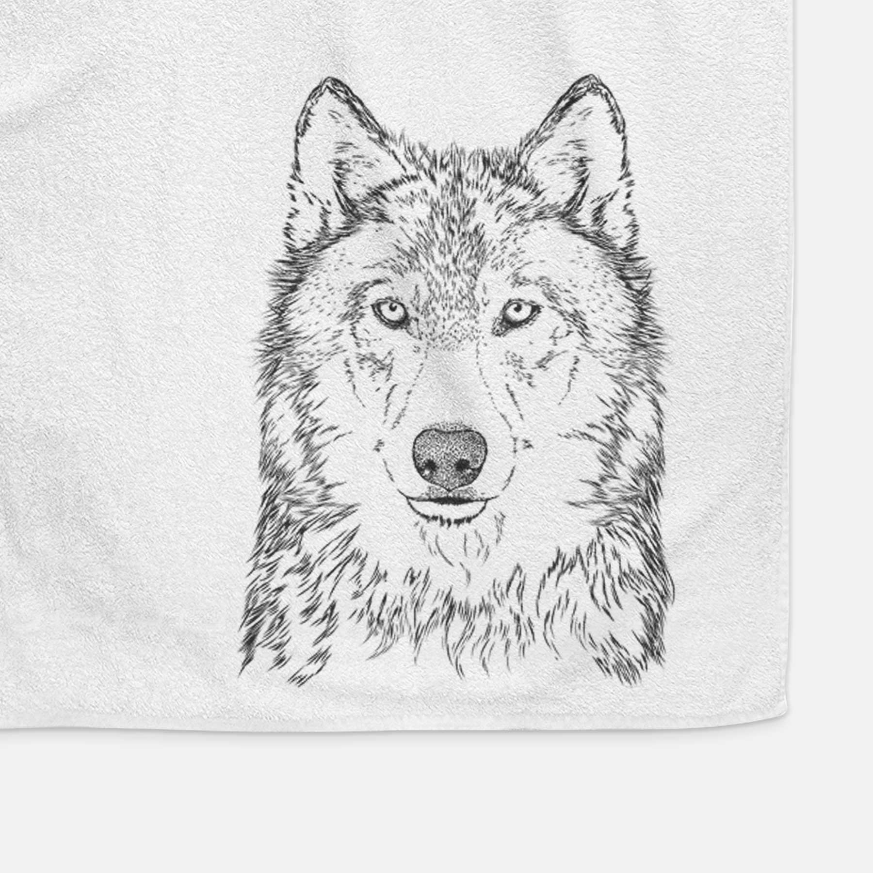 Django the Grey Wolf Decorative Hand Towel