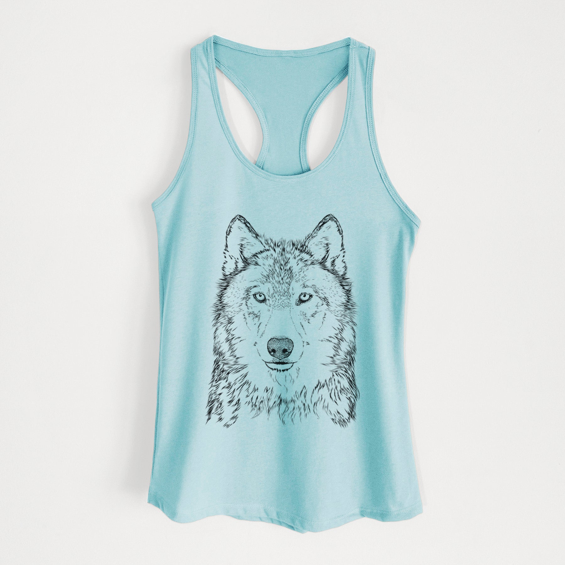 Django the Grey Wolf - Women's Racerback Tanktop