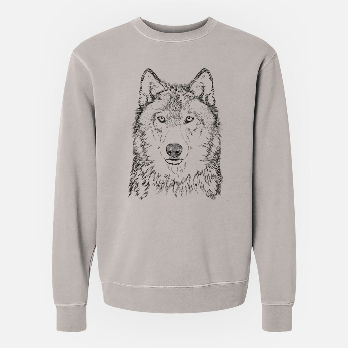 Bare Django the Grey Wolf - Unisex Pigment Dyed Crew Sweatshirt