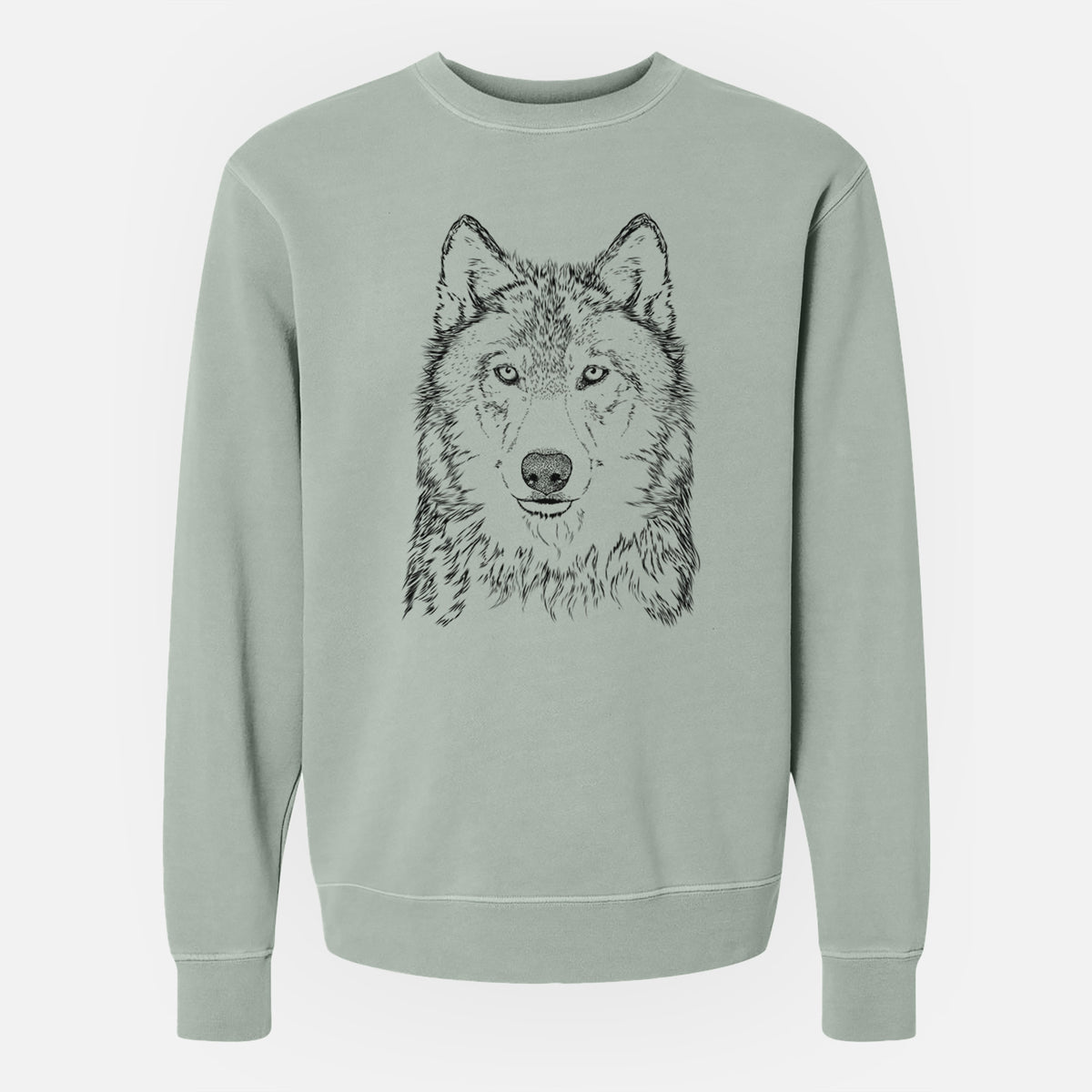 Bare Django the Grey Wolf - Unisex Pigment Dyed Crew Sweatshirt