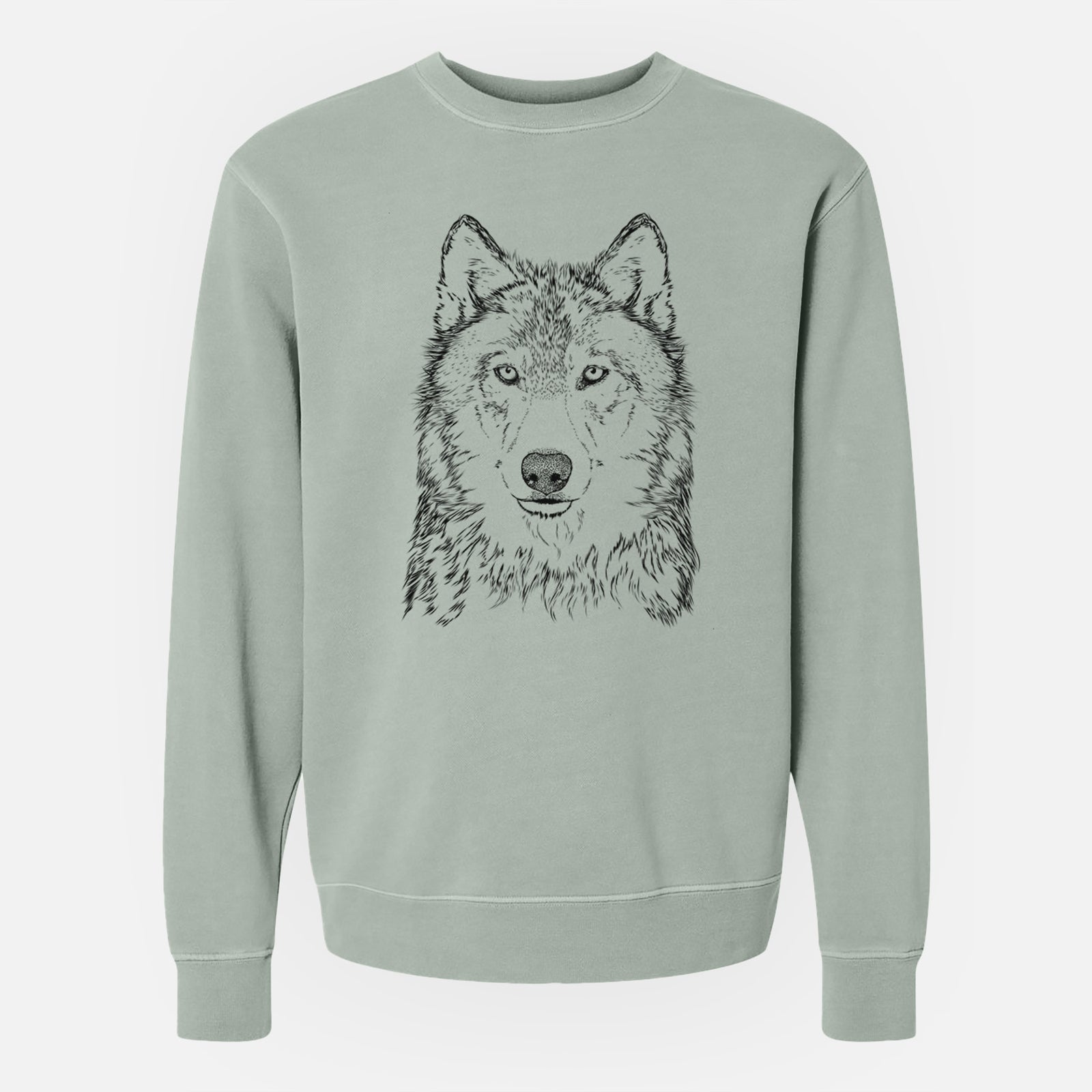 Bare Django the Grey Wolf - Unisex Pigment Dyed Crew Sweatshirt