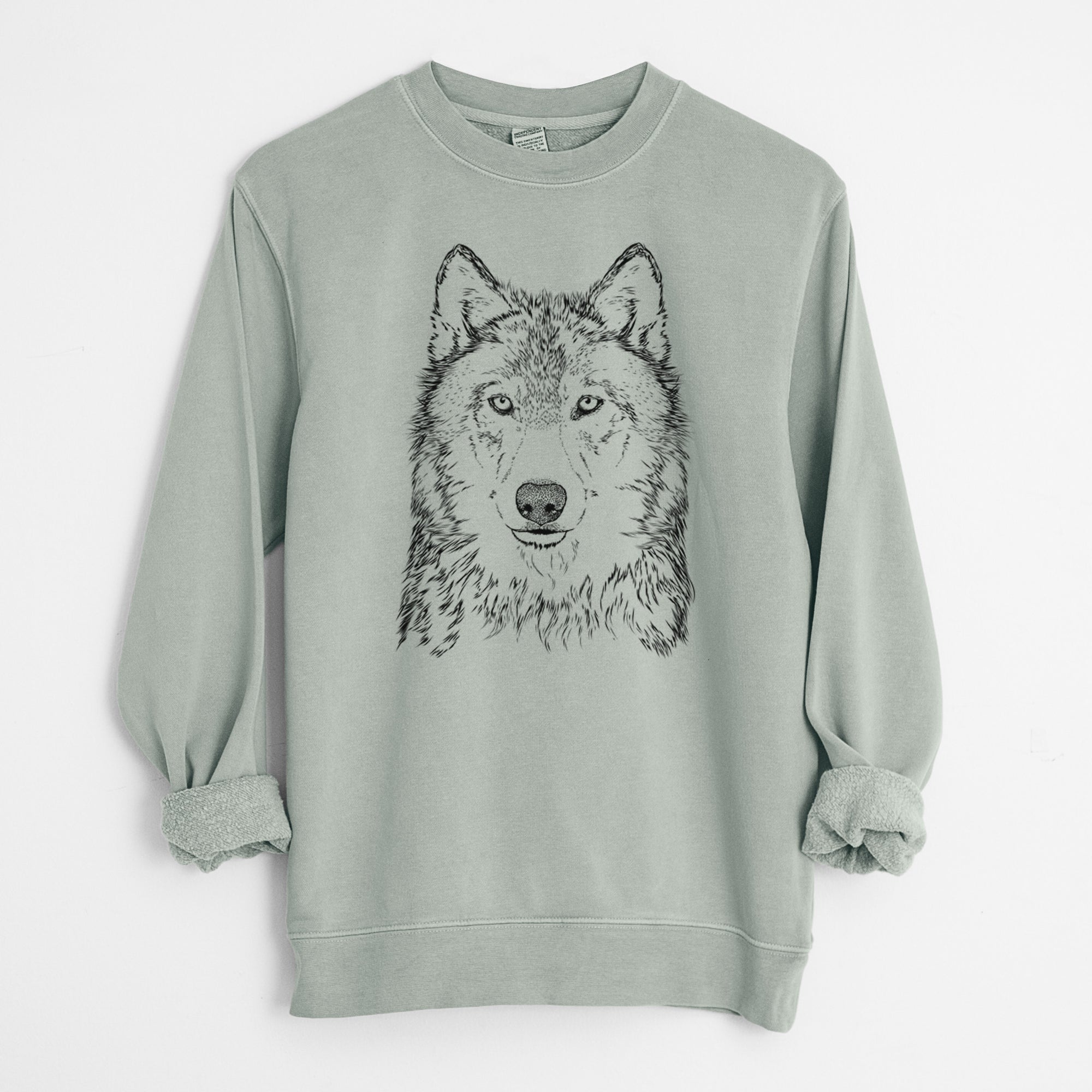 Bare Django the Grey Wolf - Unisex Pigment Dyed Crew Sweatshirt