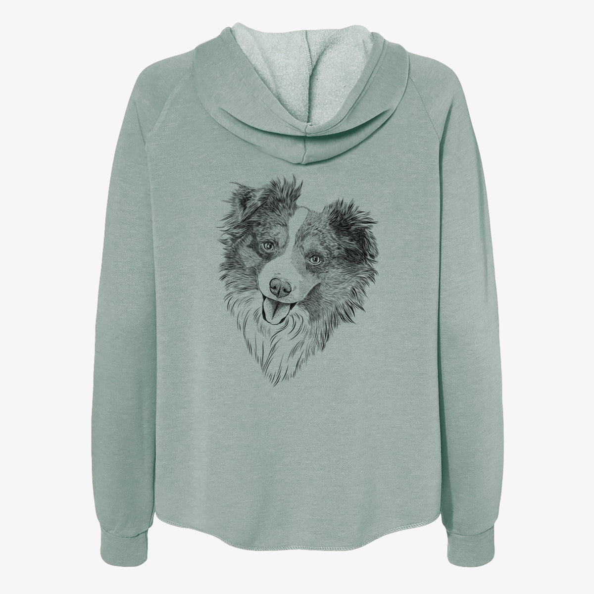 Doc the Mini Aussie - Women's Cali Wave Zip-Up Sweatshirt