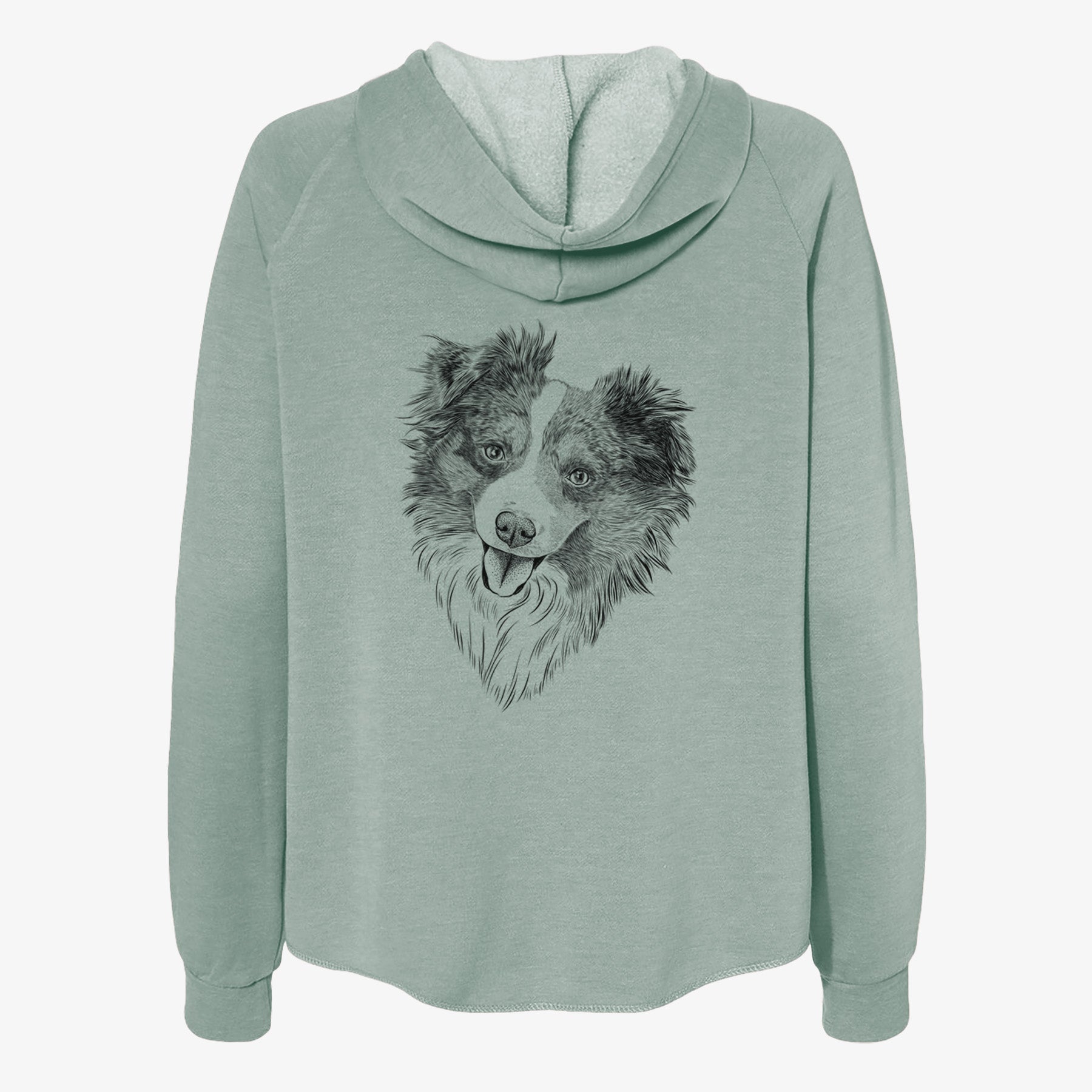 Doc the Mini Aussie - Women's Cali Wave Zip-Up Sweatshirt