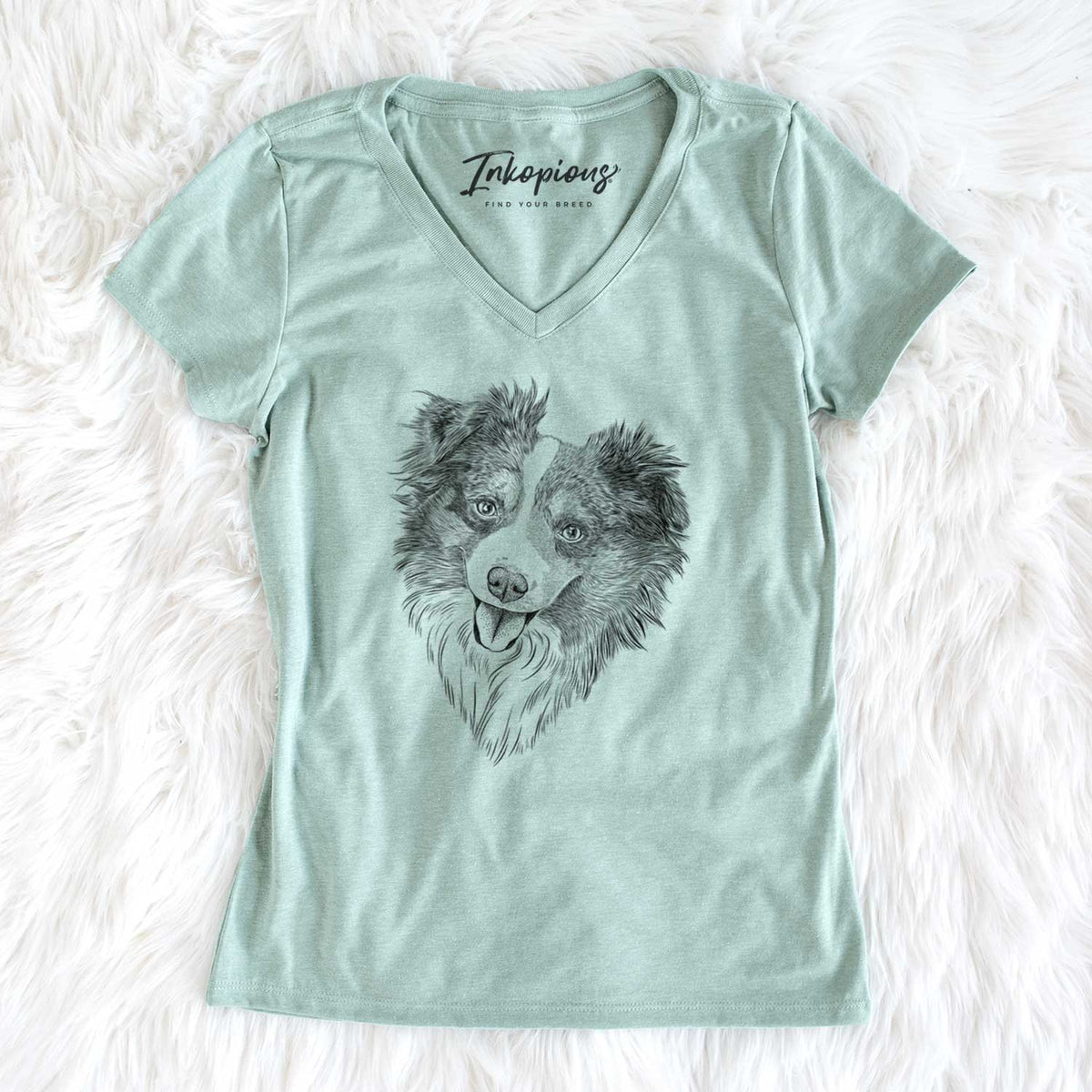 Bare Doc the Mini Aussie - Women&#39;s V-neck Shirt