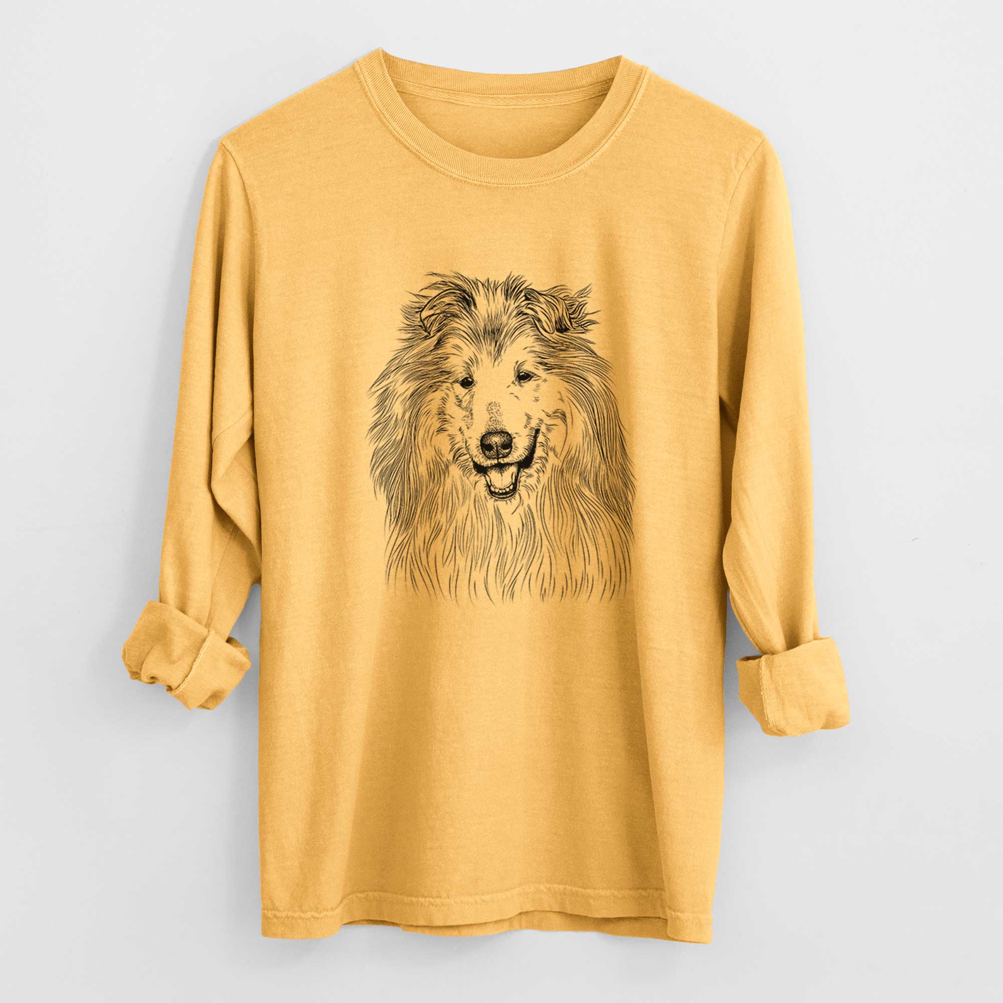 Bare Donnan the Rough Collie - Heavyweight 100% Cotton Long Sleeve