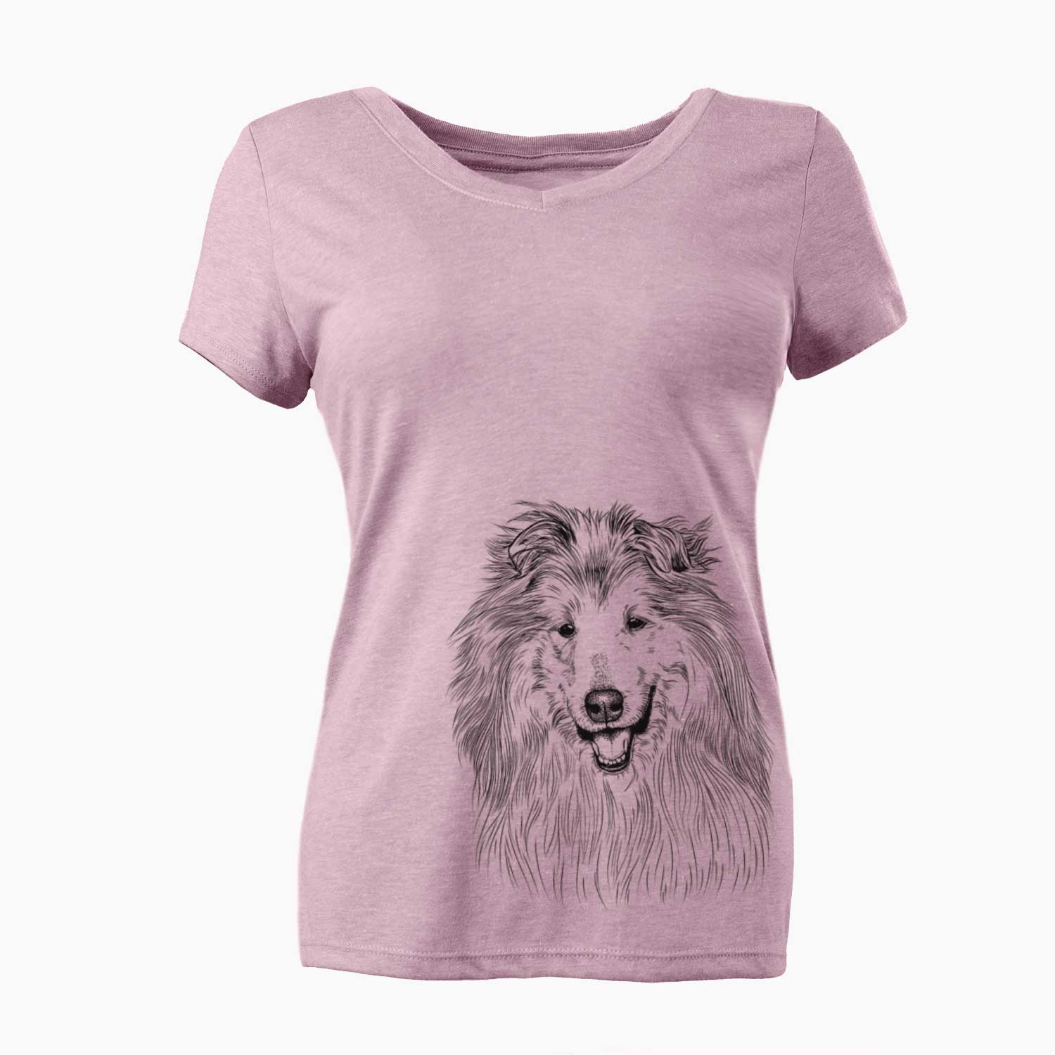 Bare Donnan the Rough Collie - Women's V-neck Shirt