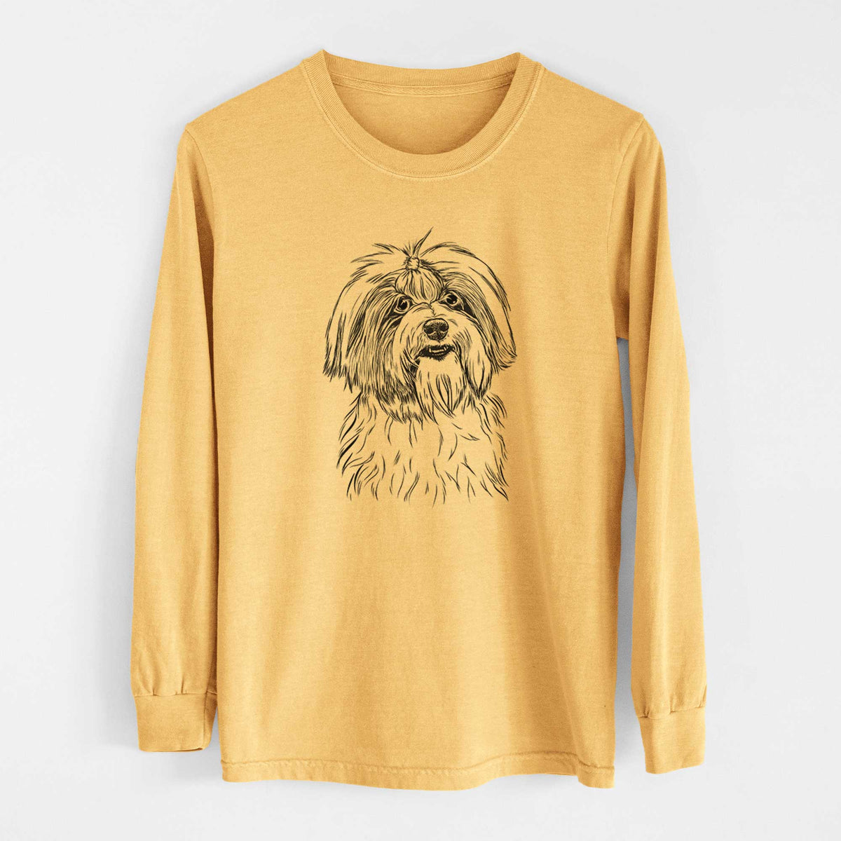 Bare Dooley the Havanese - Heavyweight 100% Cotton Long Sleeve