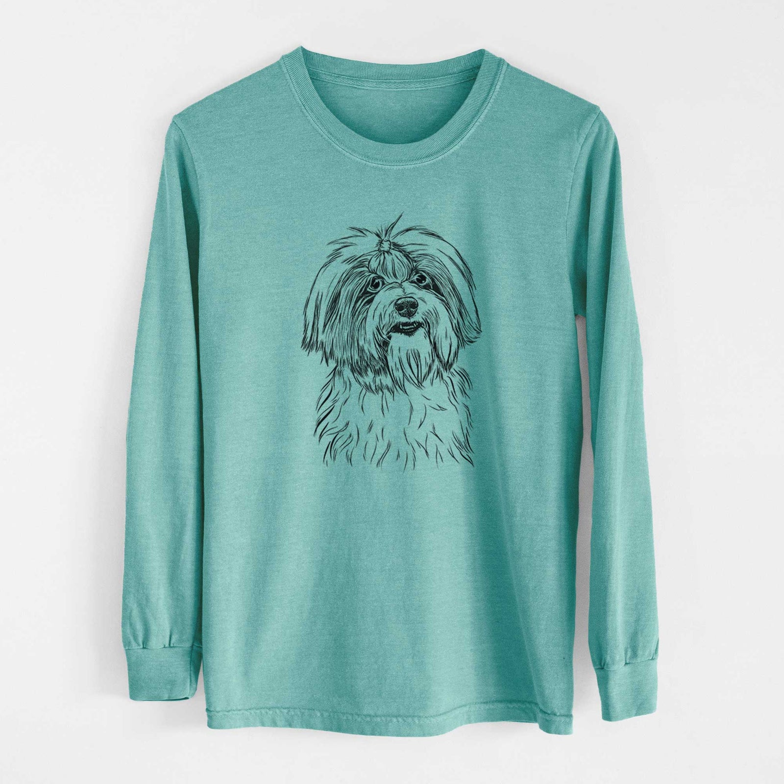 Bare Dooley the Havanese - Heavyweight 100% Cotton Long Sleeve