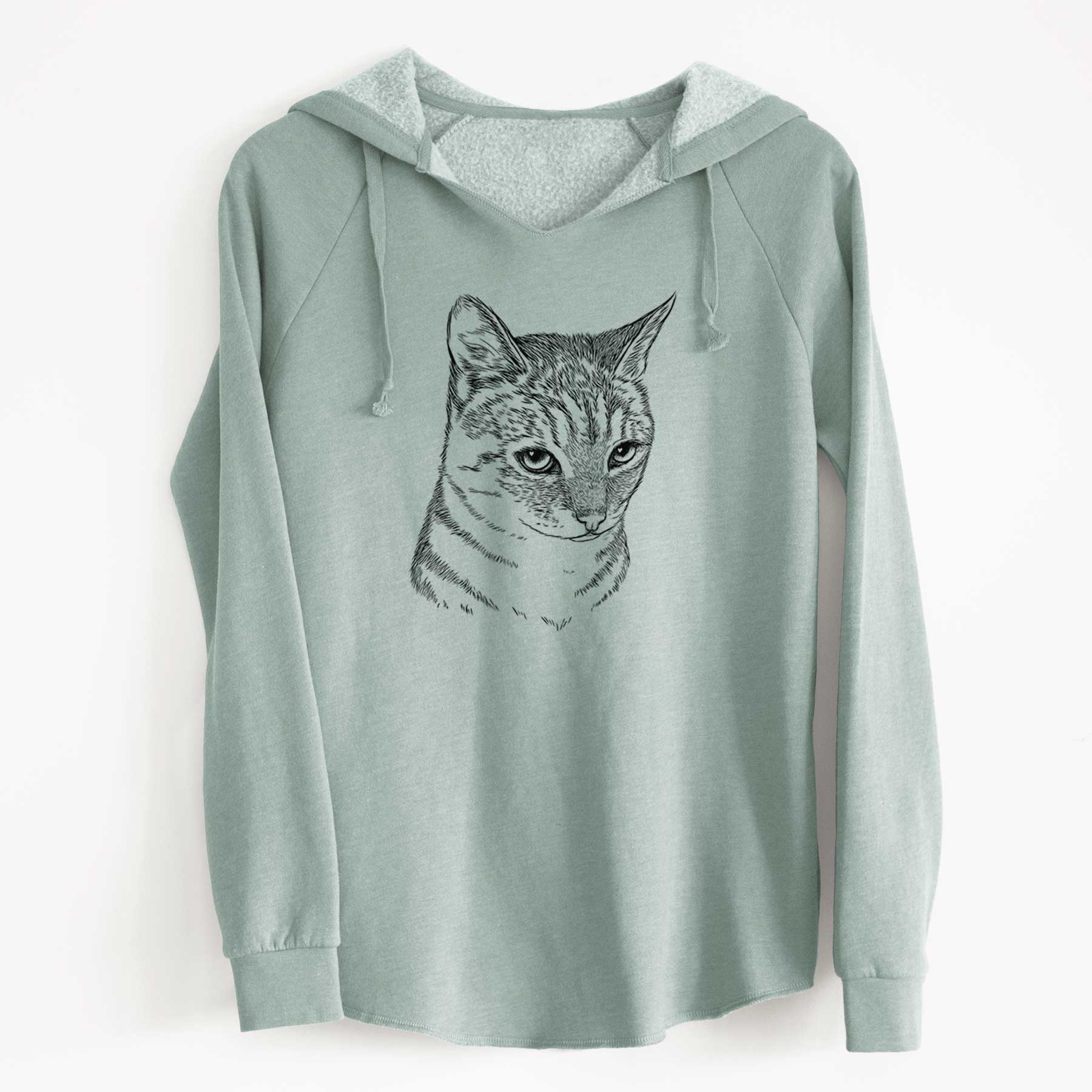 Bare Dora the Tabby Cat - Cali Wave Hooded Sweatshirt