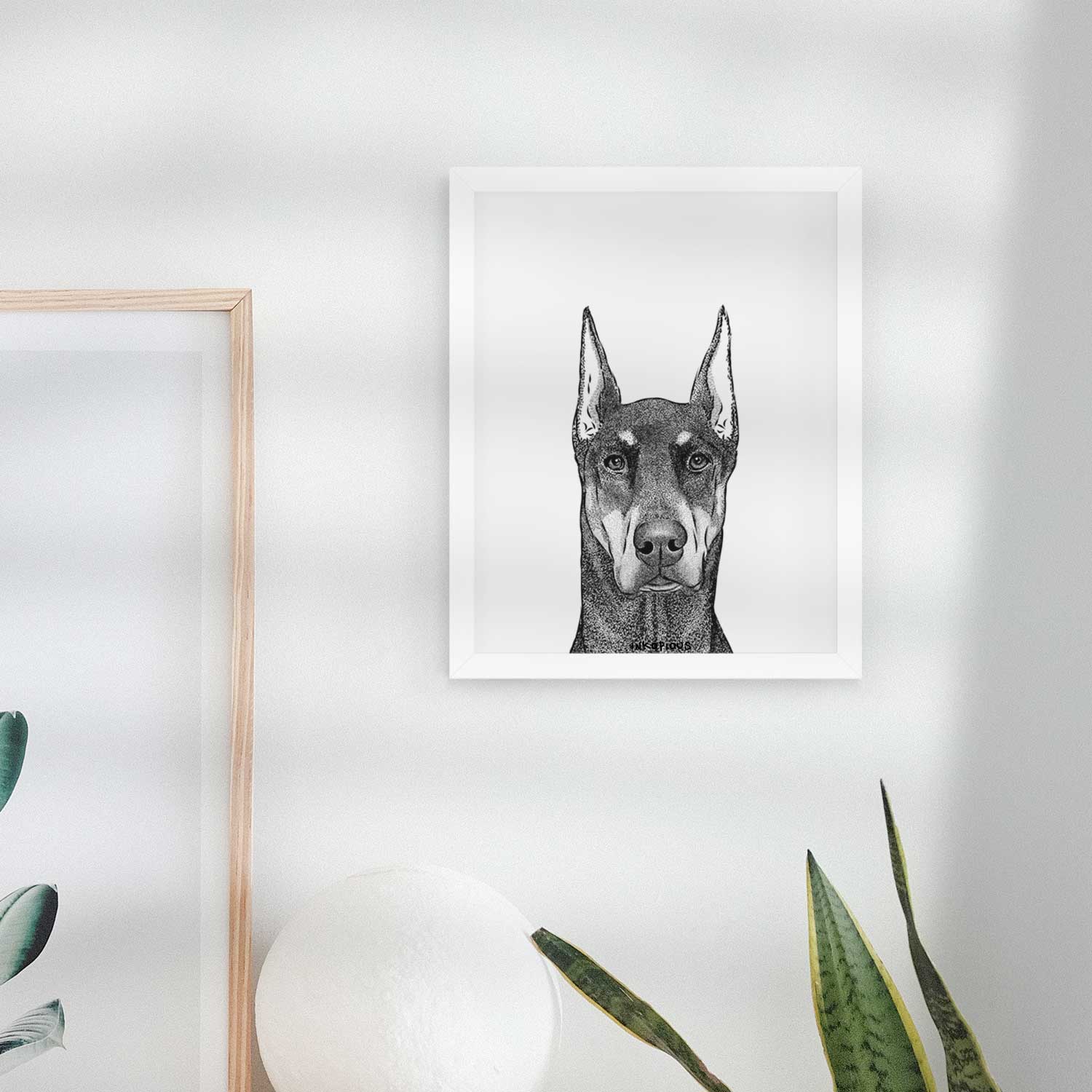 Drake the Doberman Pinscher Art Print