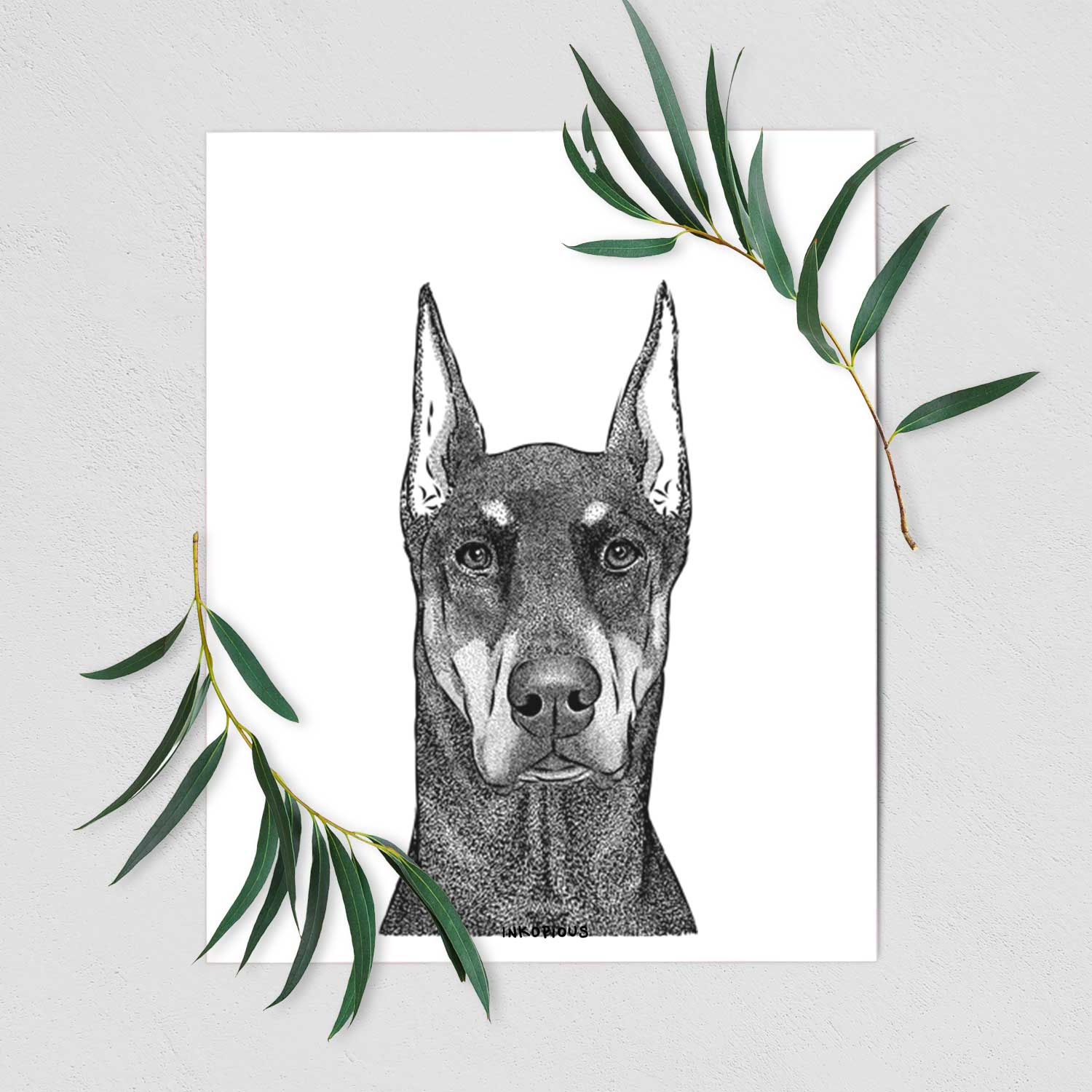 Drake the Doberman Pinscher Art Print