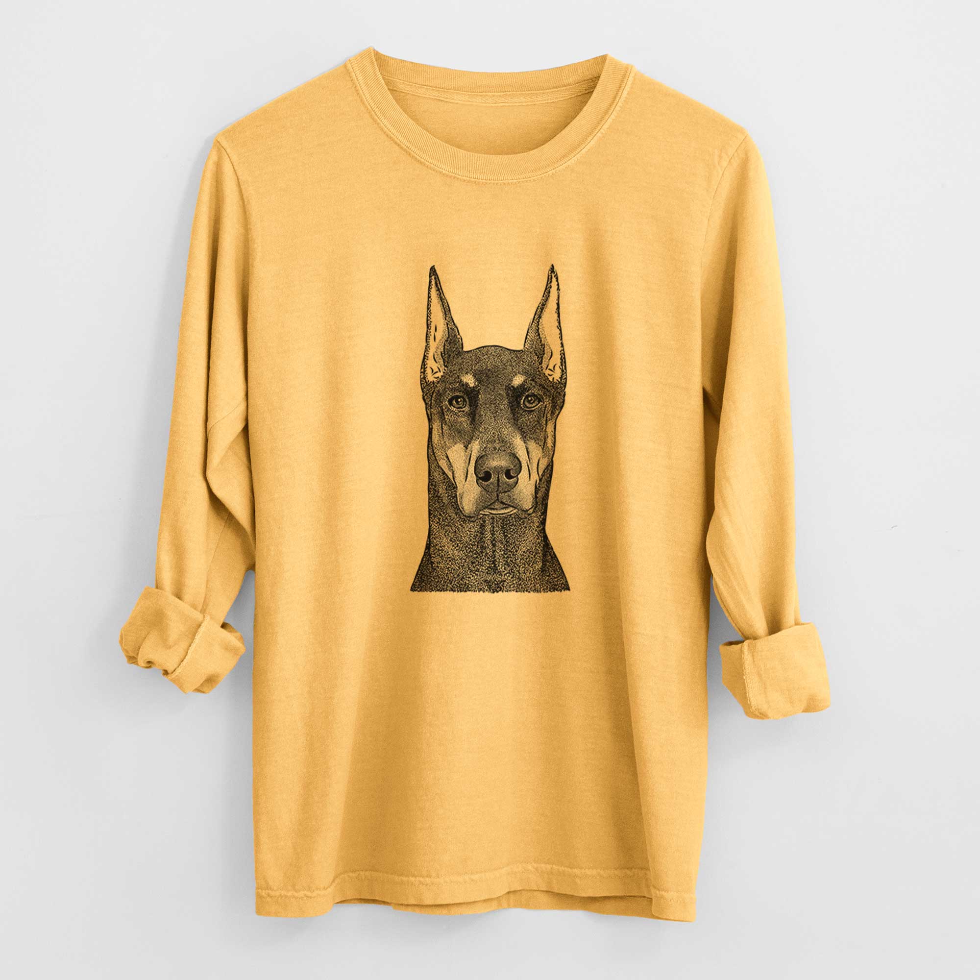 Bare Drake the Doberman Pinscher - Heavyweight 100% Cotton Long Sleeve