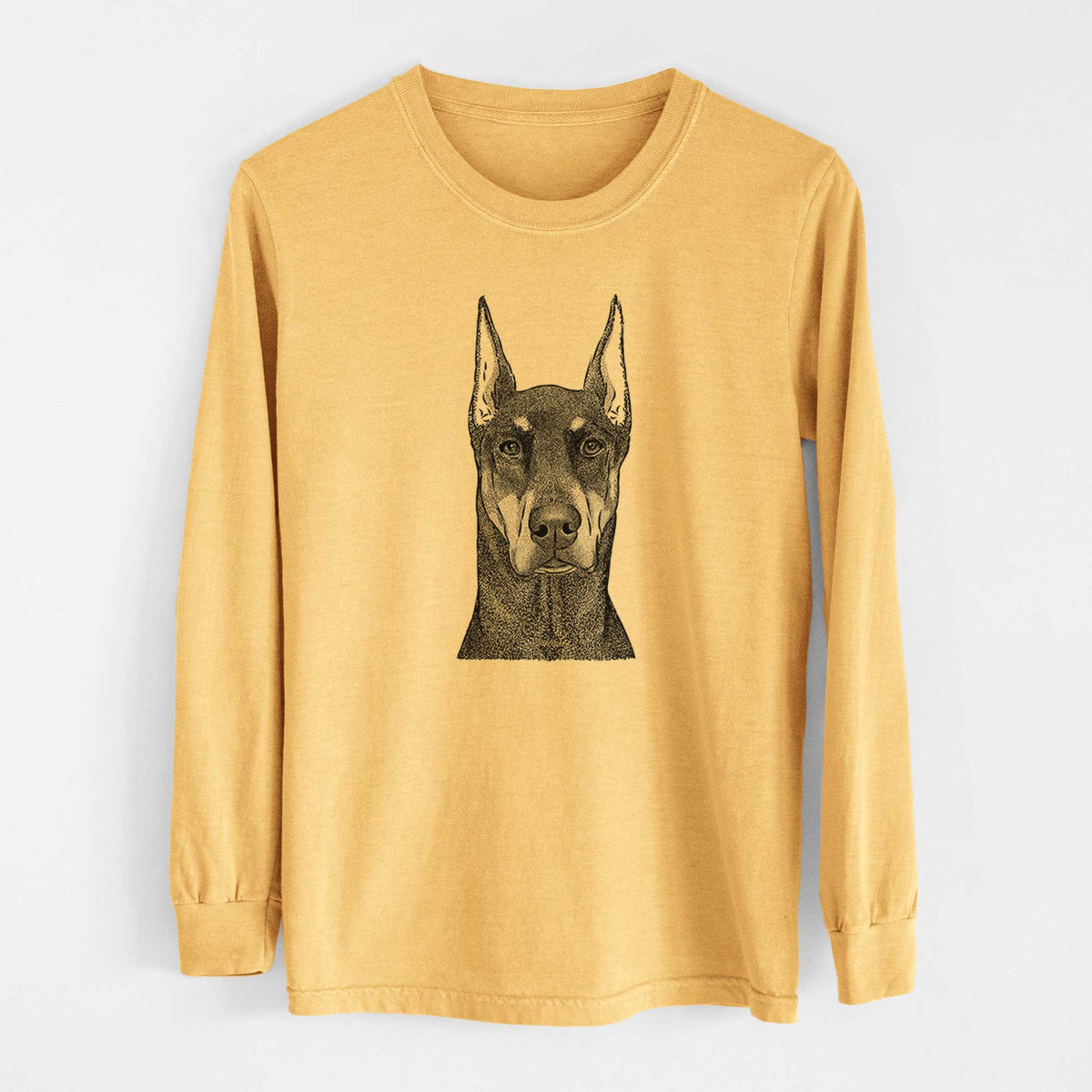 Bare Drake the Doberman Pinscher - Heavyweight 100% Cotton Long Sleeve