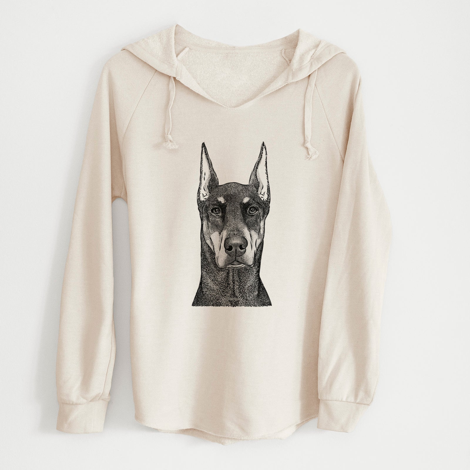 Bare Drake the Doberman Pinscher - Cali Wave Hooded Sweatshirt