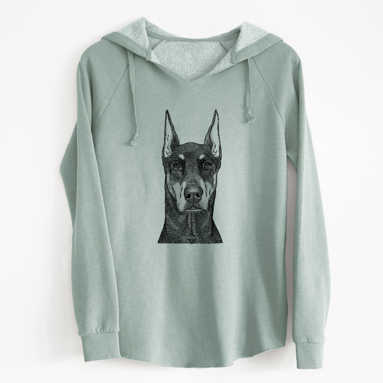 Bare Drake the Doberman Pinscher - Cali Wave Hooded Sweatshirt