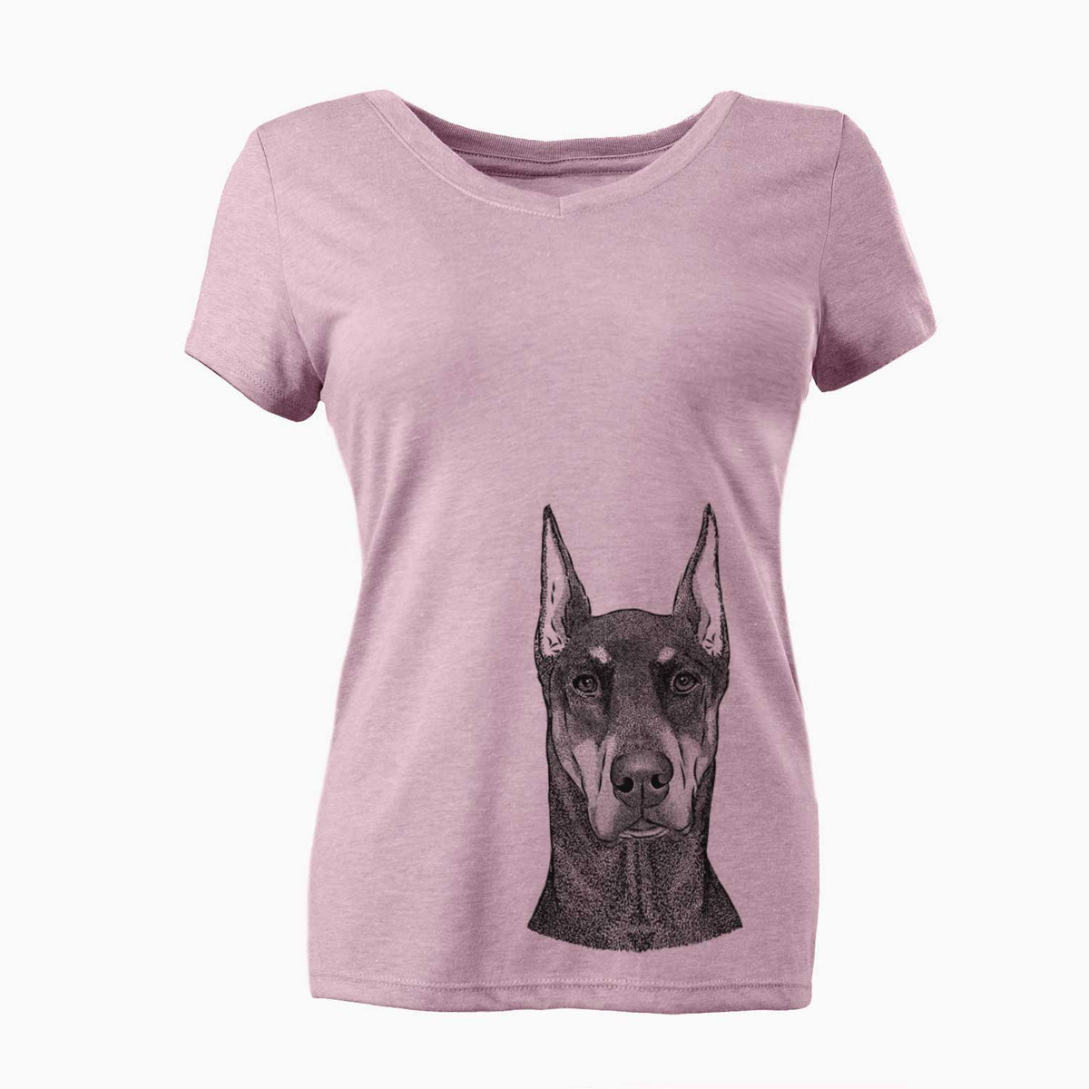 Bare Drake the Doberman Pinscher - Women's V-neck Shirt