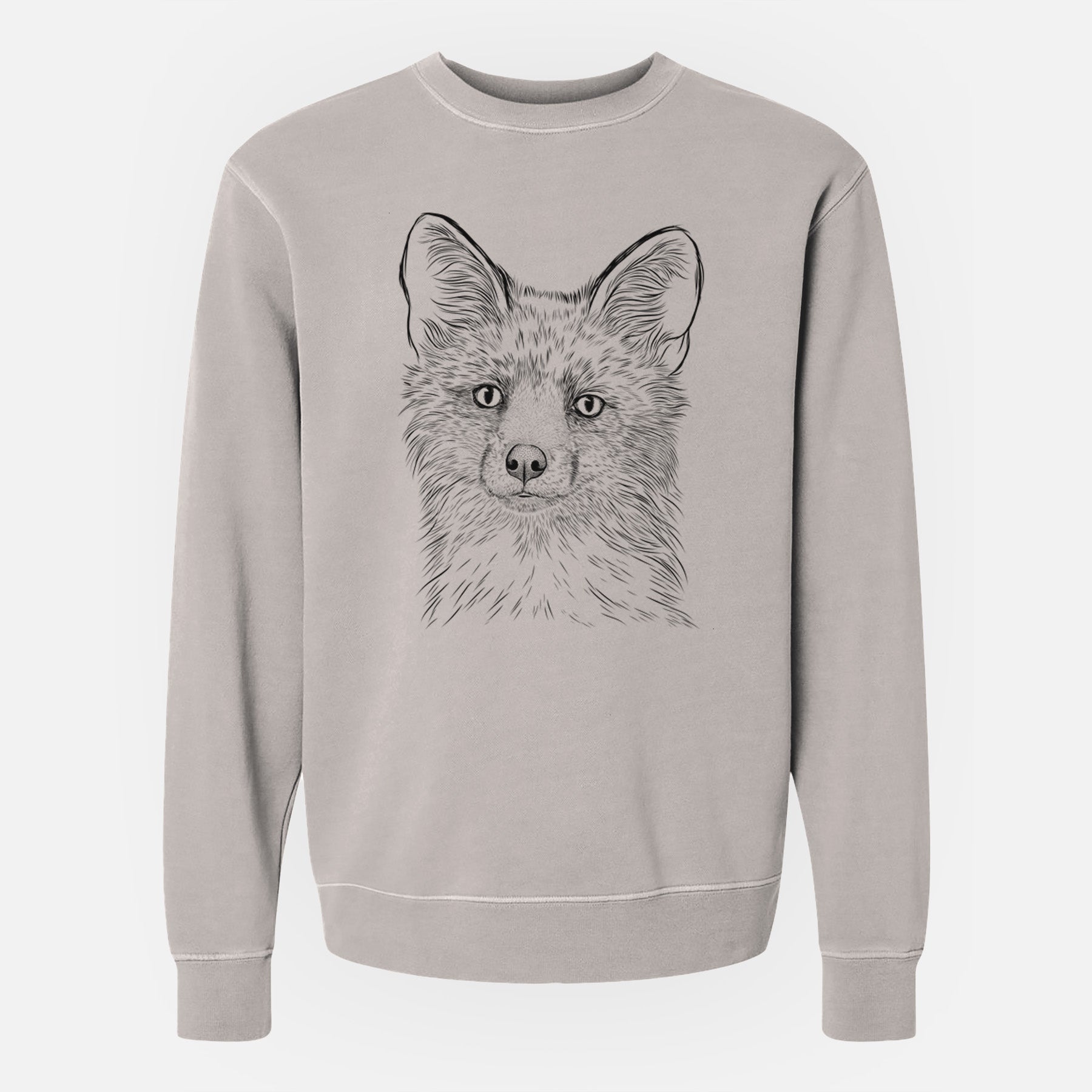 Bare Drax the Red Fox - Unisex Pigment Dyed Crew Sweatshirt