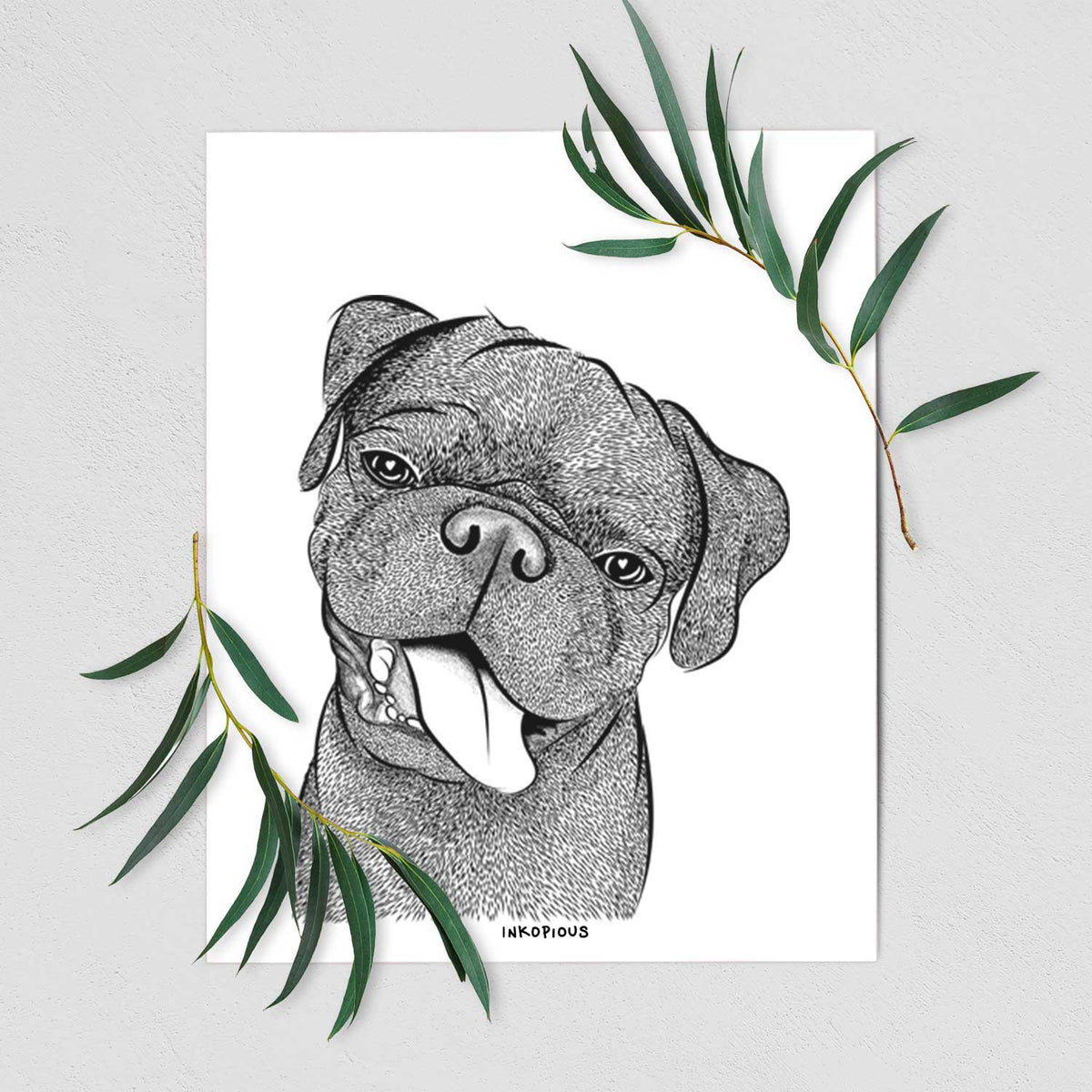 Dudley Danger the Pug Art Print