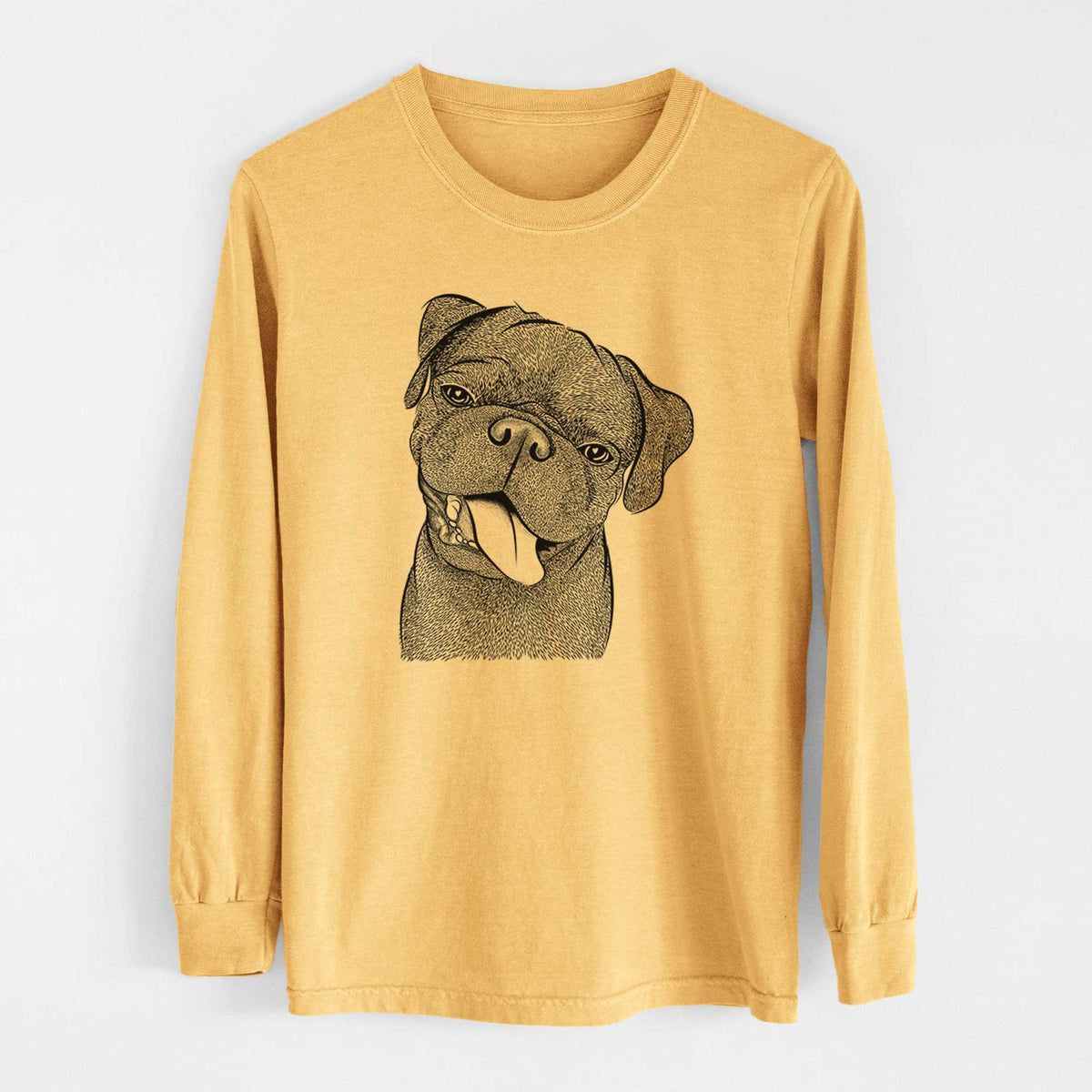 Bare Dudley Danger the Pug - Heavyweight 100% Cotton Long Sleeve