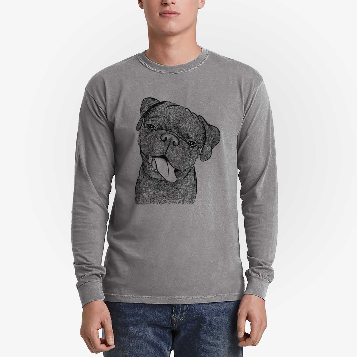 Bare Dudley Danger the Pug - Heavyweight 100% Cotton Long Sleeve