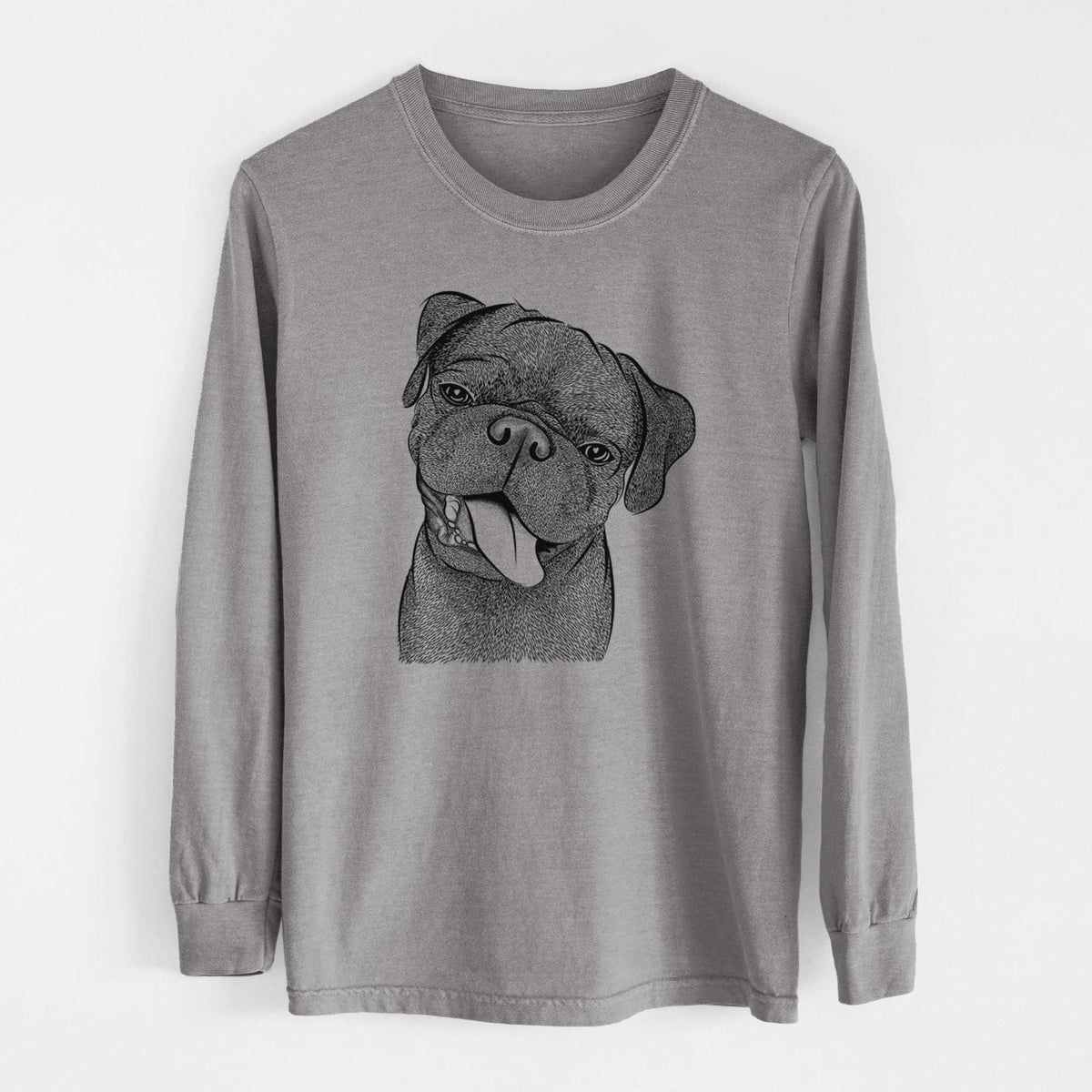 Bare Dudley Danger the Pug - Heavyweight 100% Cotton Long Sleeve