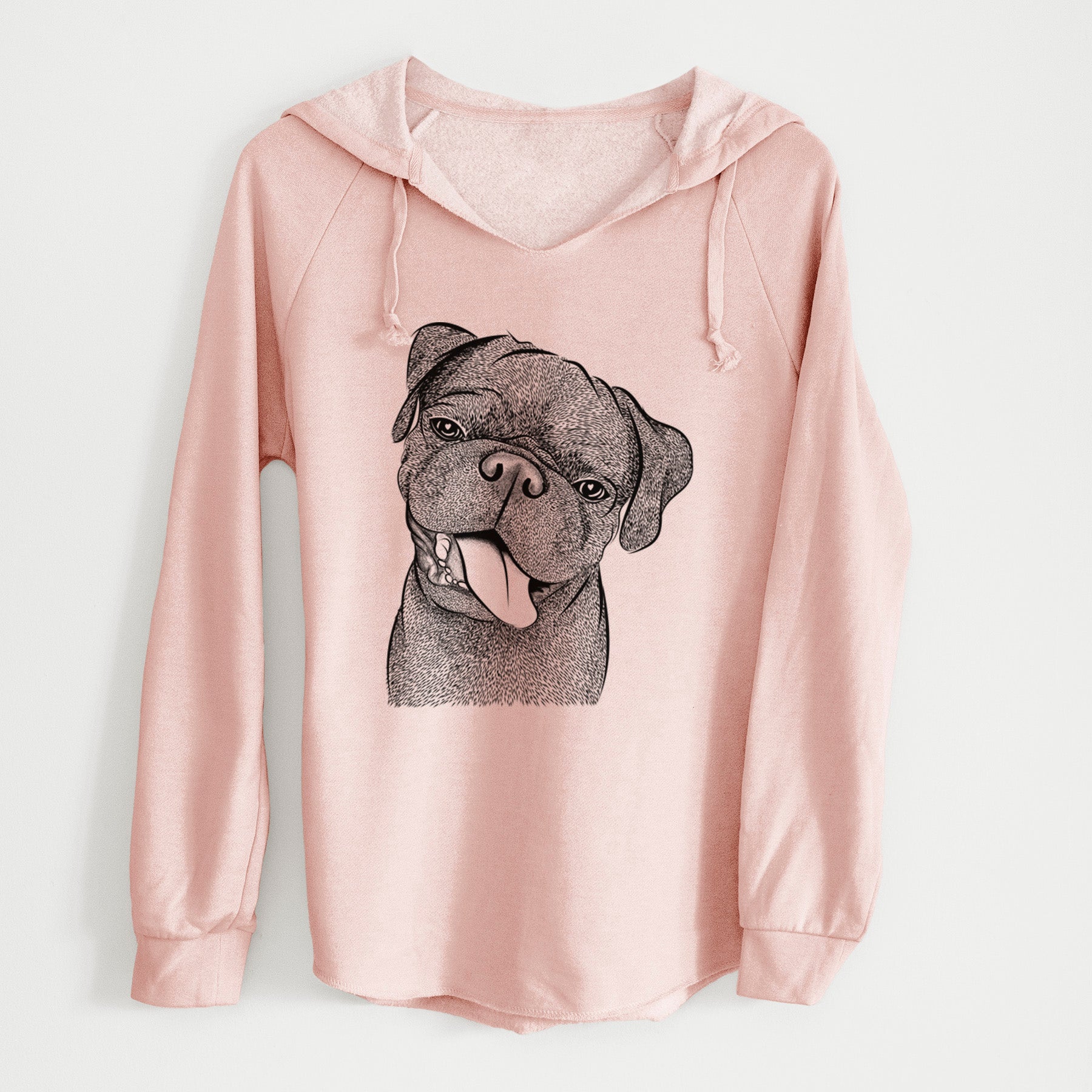 Bare Dudley Danger the Pug - Cali Wave Hooded Sweatshirt