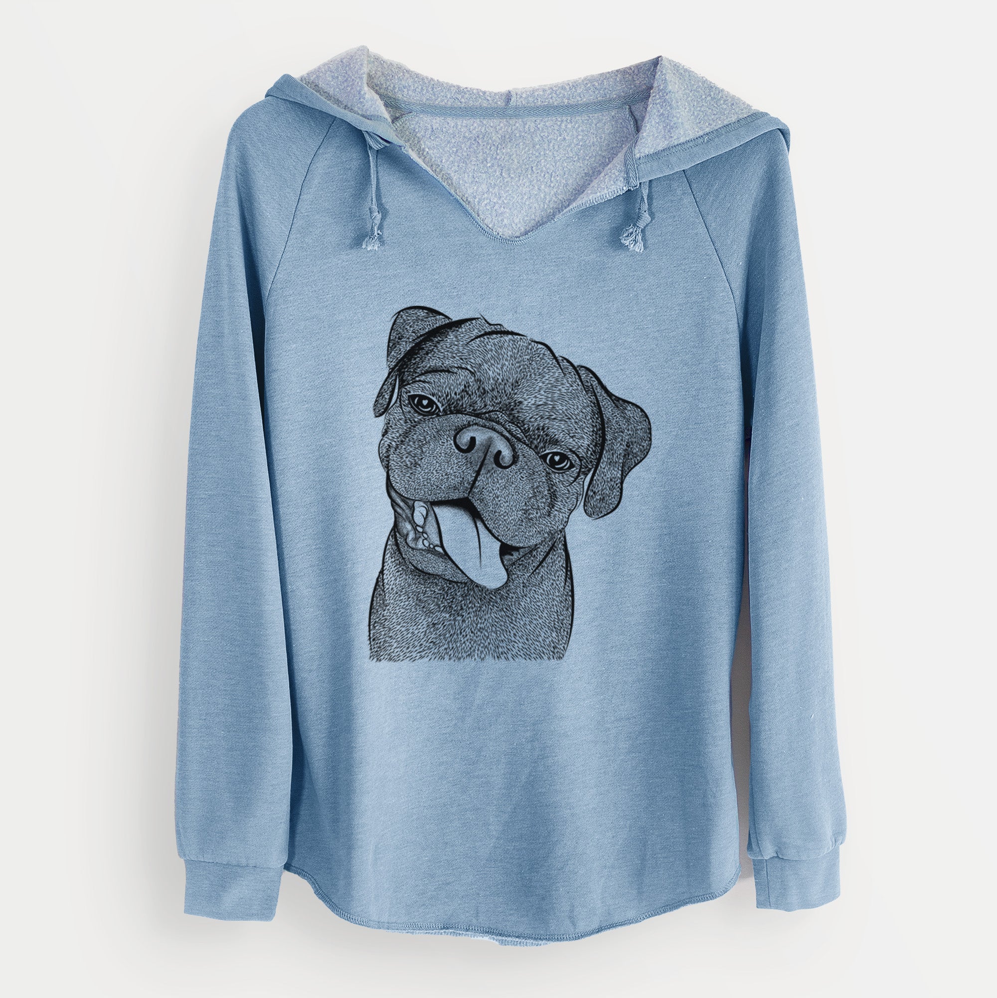 Bare Dudley Danger the Pug - Cali Wave Hooded Sweatshirt