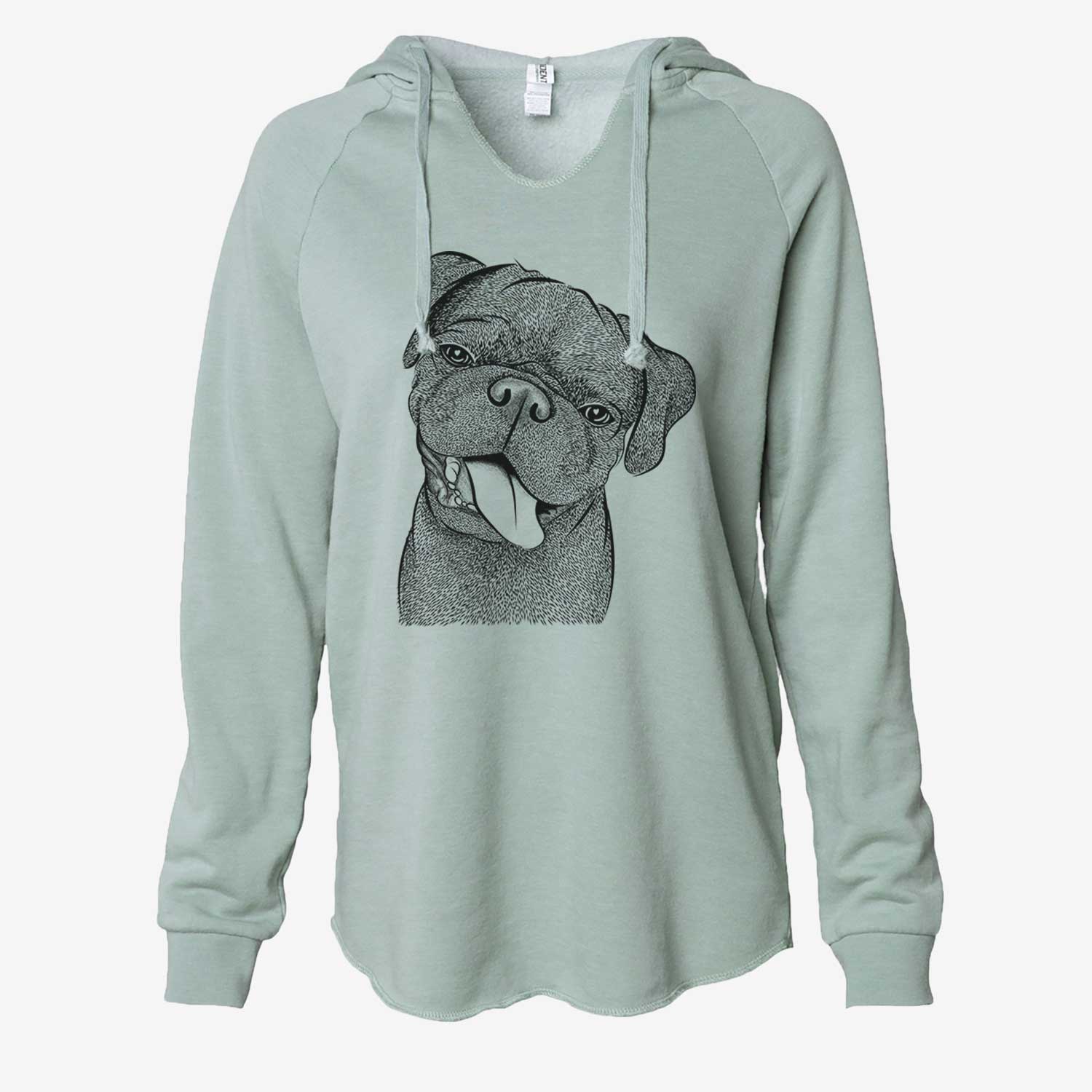 Dudley Danger the Pug - Cali Wave Hooded Sweatshirt