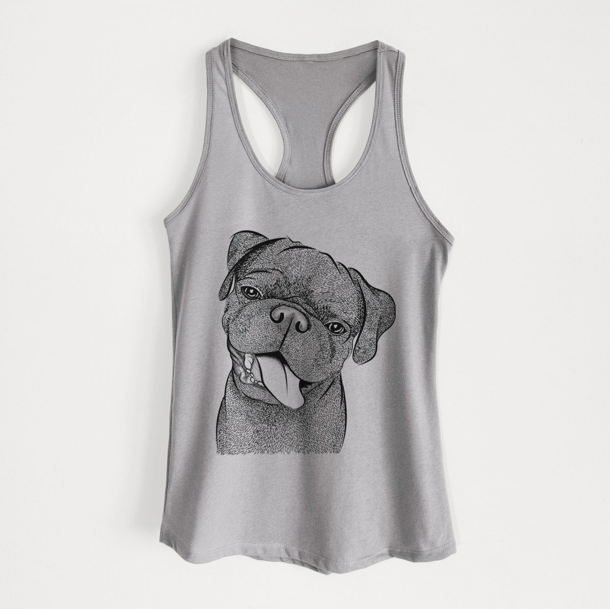 Dudley Danger the Pug - Women&#39;s Racerback Tanktop