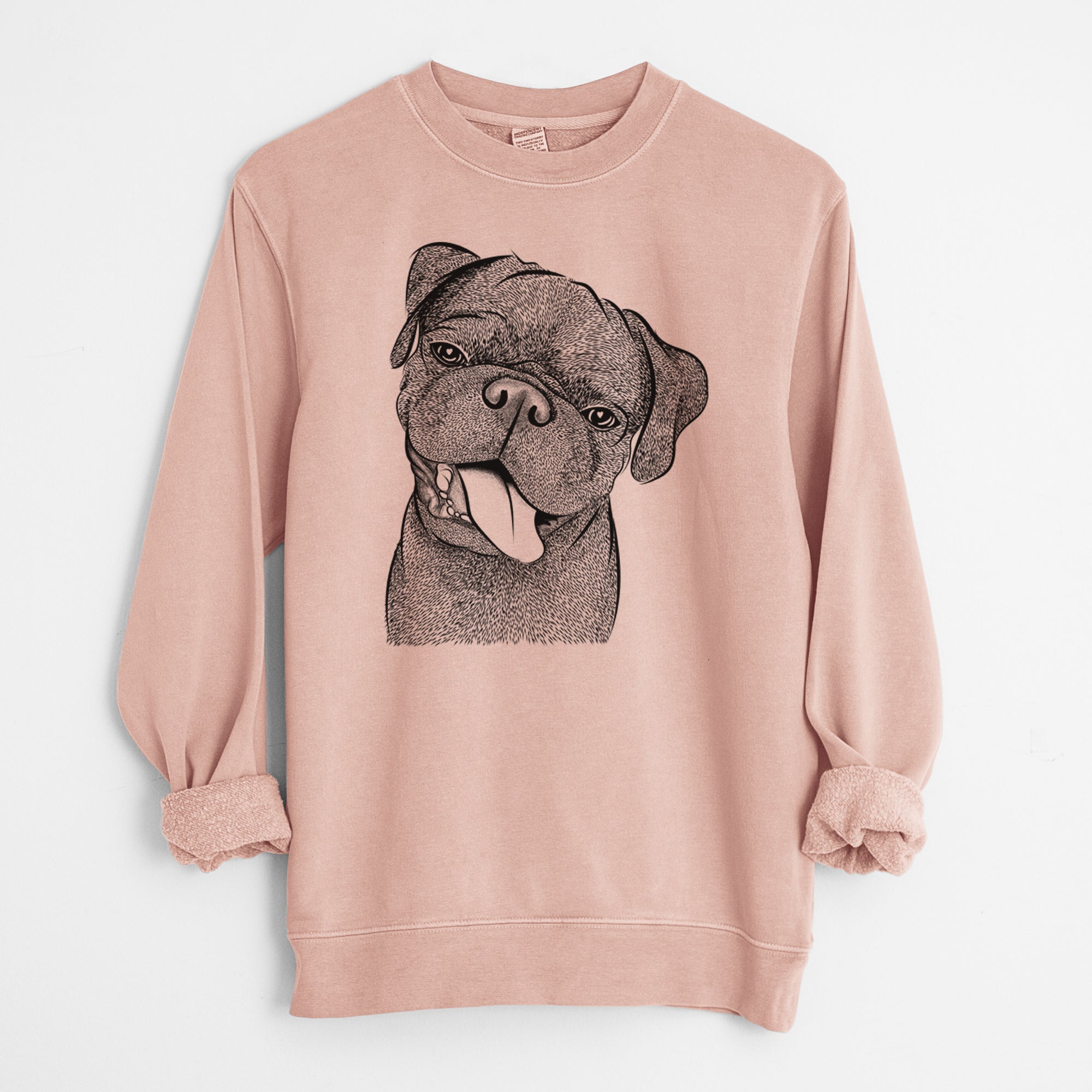 Bare Dudley Danger the Pug - Unisex Pigment Dyed Crew Sweatshirt