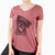 Bare Dudley Danger the Pug - Women's V-neck Shirt