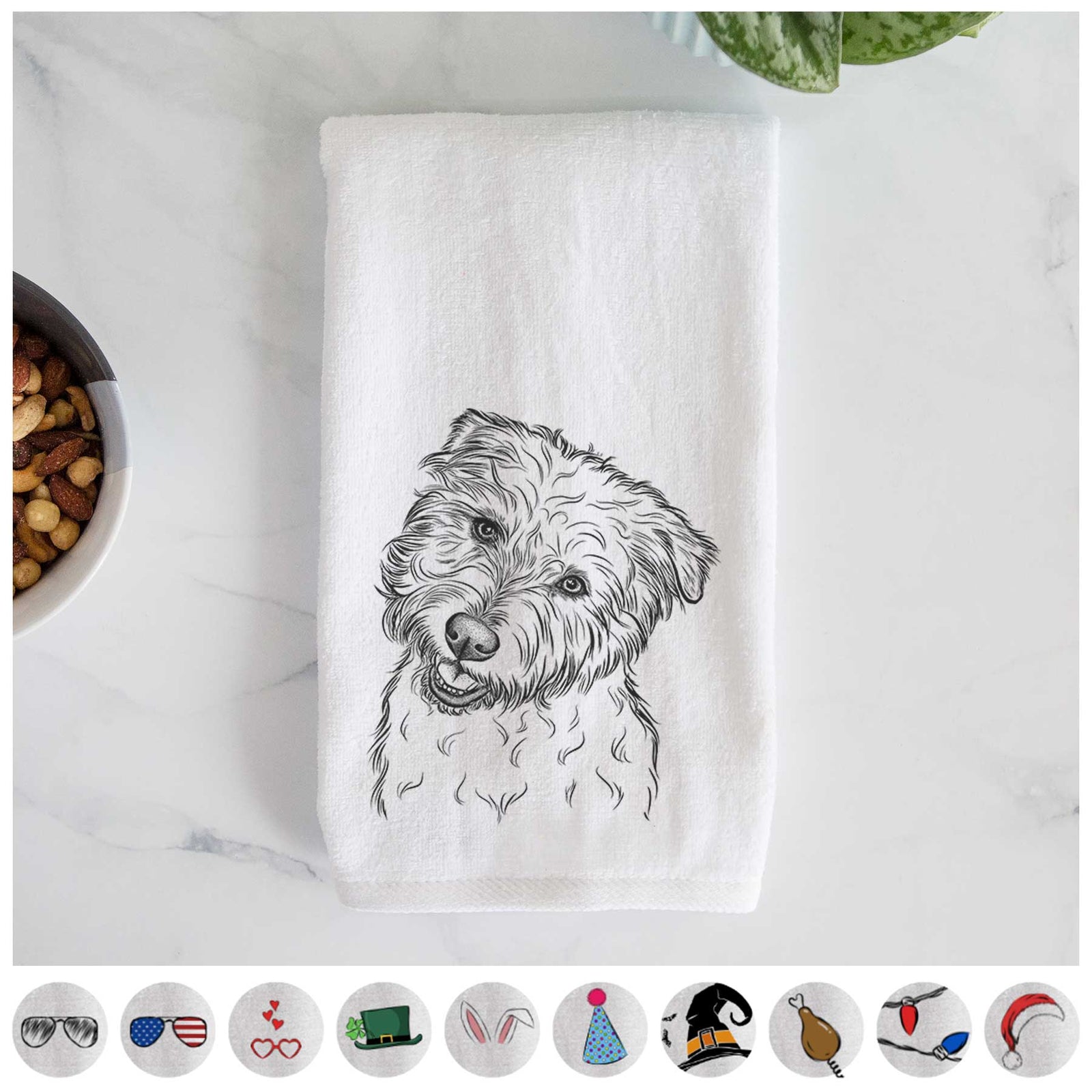 Duffy the Glen of Imaal Terrier Decorative Hand Towel