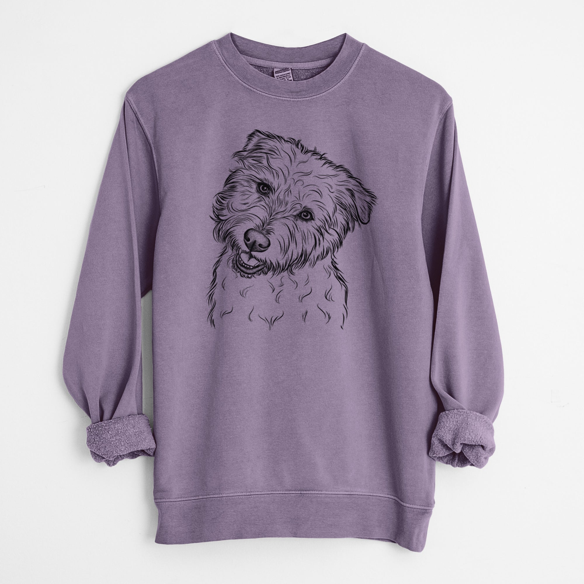 Bare Duffy the Glen of Imaal Terrier - Unisex Pigment Dyed Crew Sweatshirt