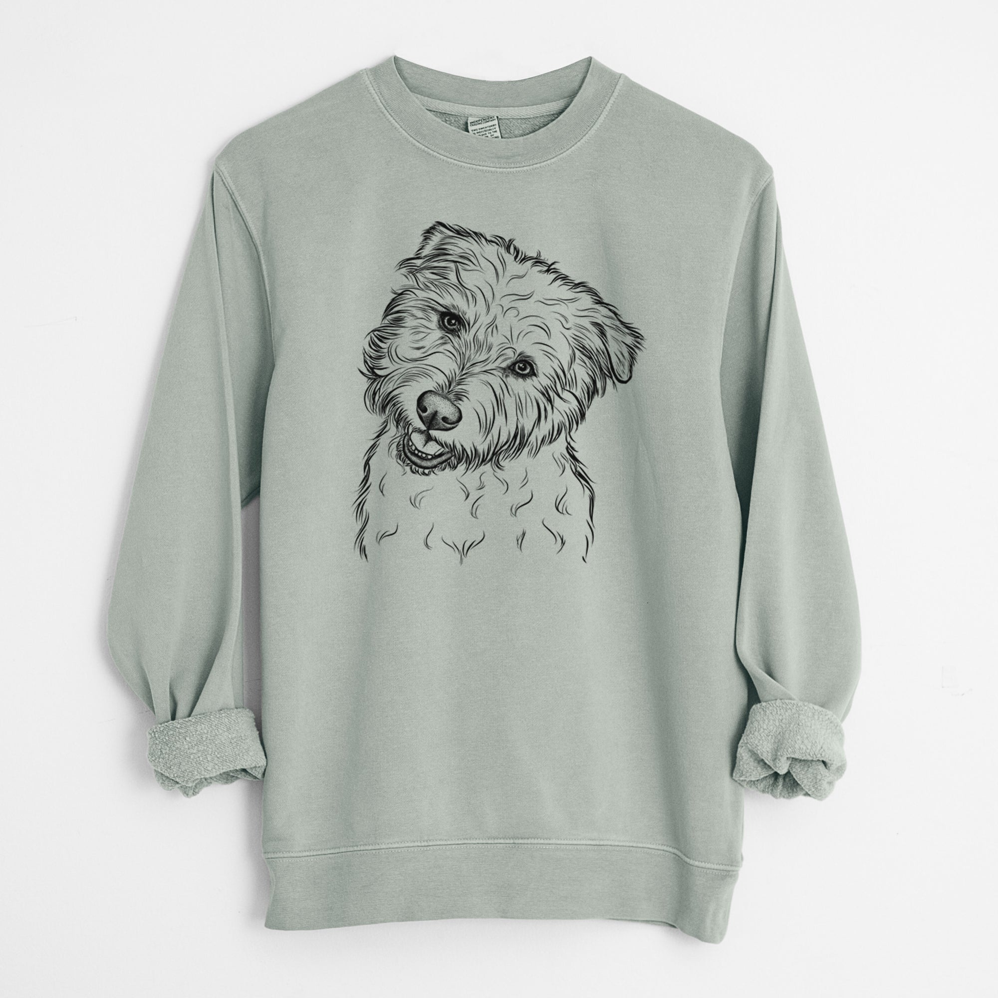 Bare Duffy the Glen of Imaal Terrier - Unisex Pigment Dyed Crew Sweatshirt