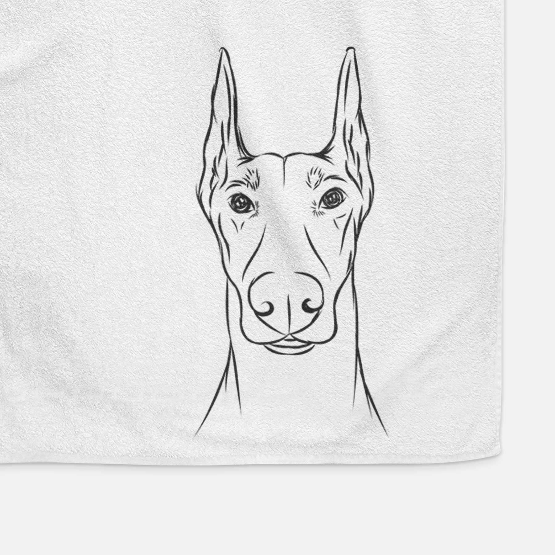 Duke the Doberman Pinscher Decorative Hand Towel