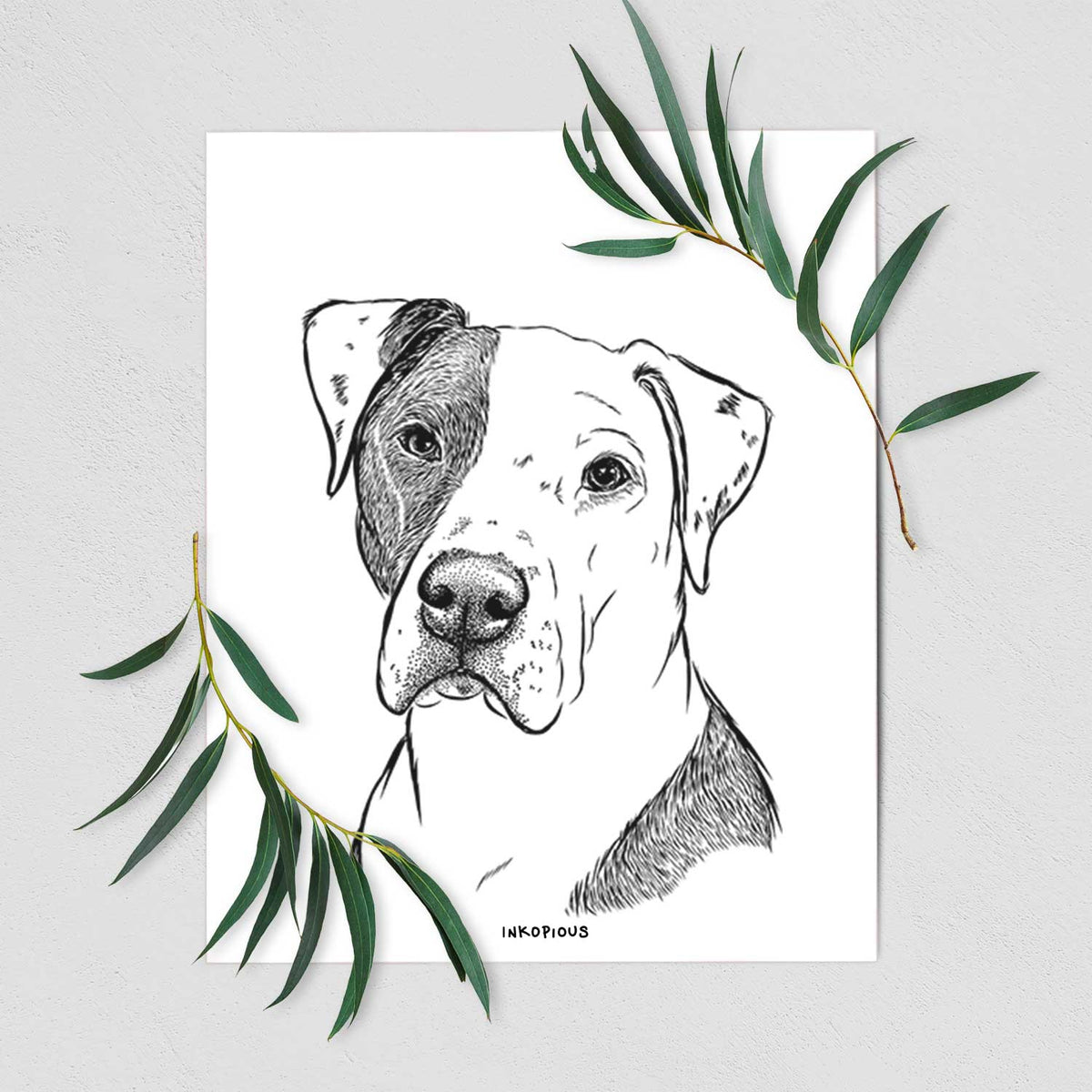 Duke the American Staffordshire Terrier Mix Art Print