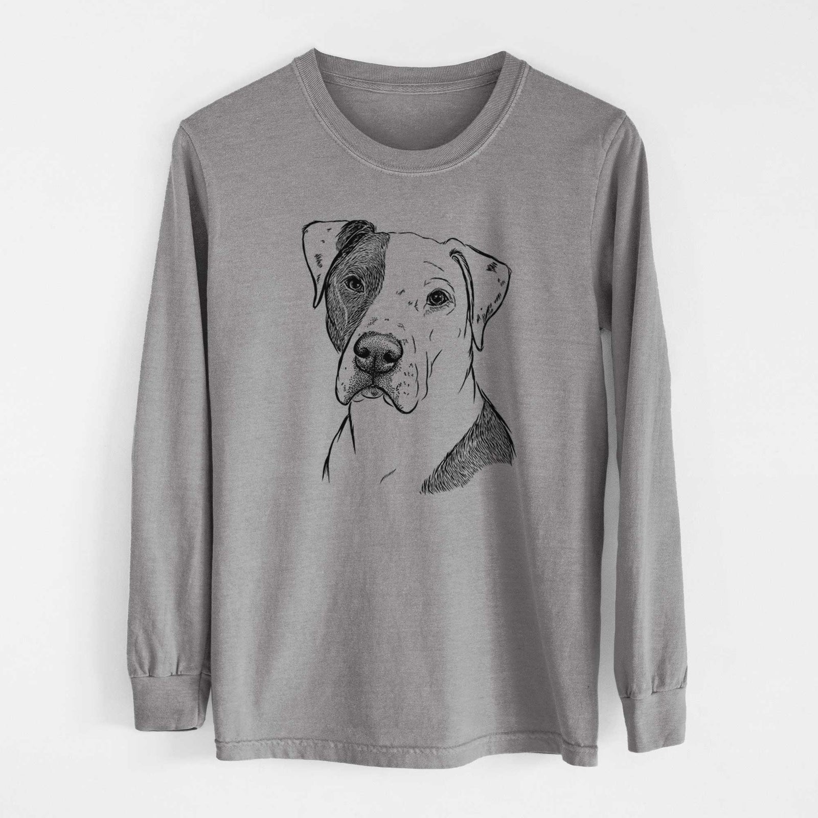 Bare Duke the American Staffordshire Terrier Mix - Heavyweight 100% Cotton Long Sleeve