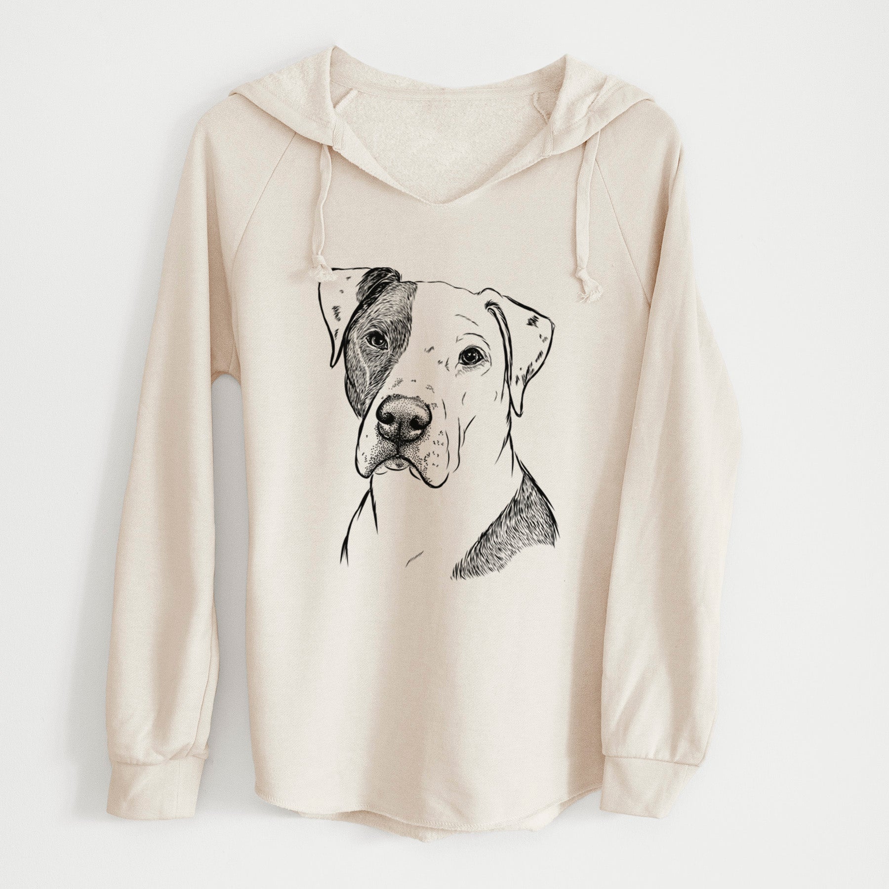 Bare Duke the American Staffordshire Terrier Mix - Cali Wave Hooded Sweatshirt