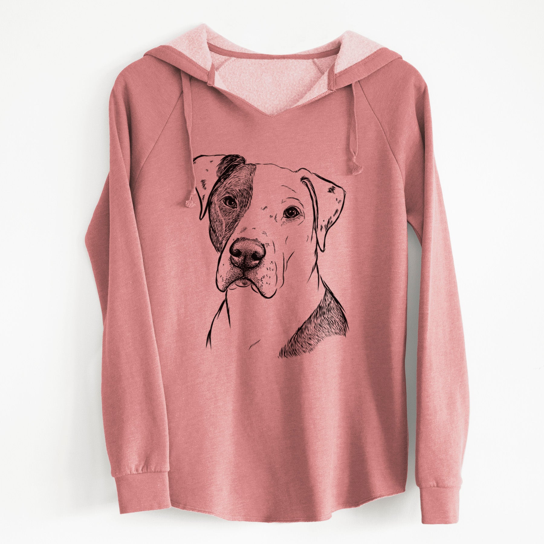 Bare Duke the American Staffordshire Terrier Mix - Cali Wave Hooded Sweatshirt