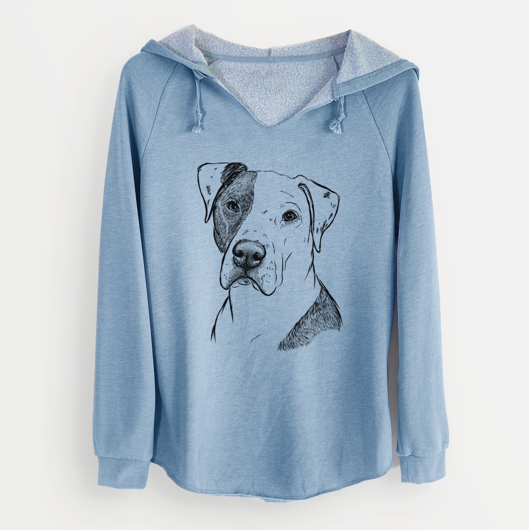 Bare Duke the American Staffordshire Terrier Mix - Cali Wave Hooded Sweatshirt