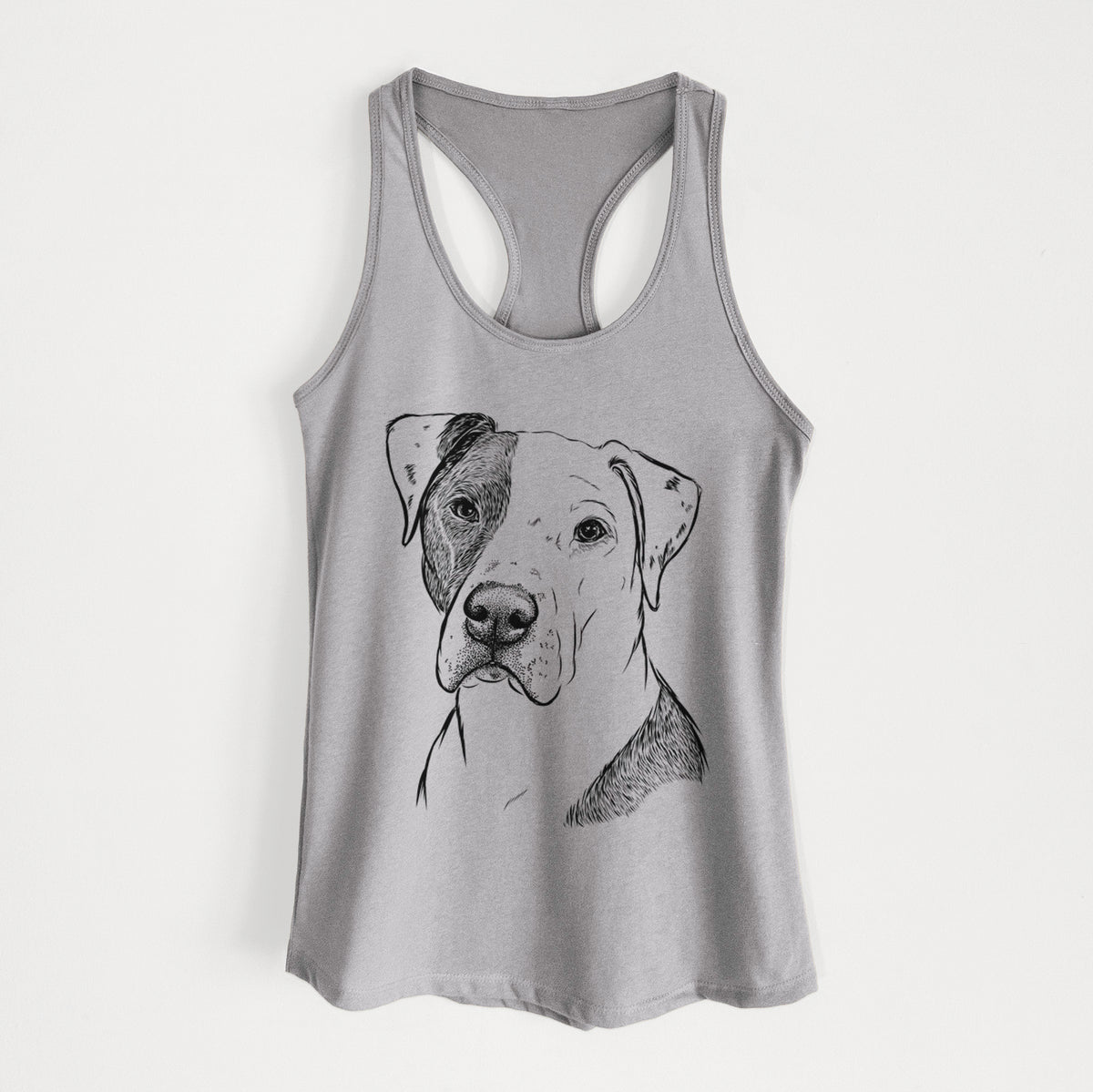 Duke the American Staffordshire Terrier Mix - Women&#39;s Racerback Tanktop