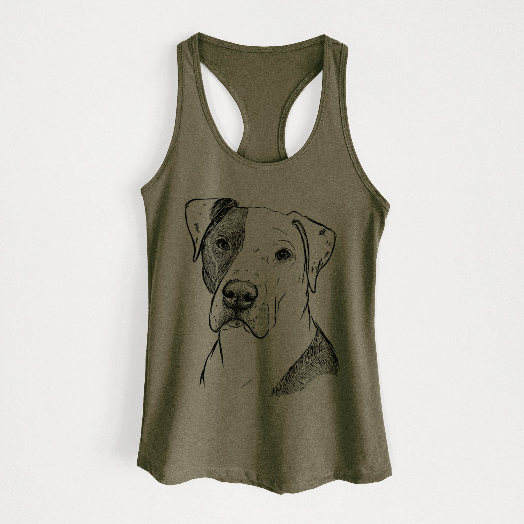 Duke the American Staffordshire Terrier Mix - Women's Racerback Tanktop