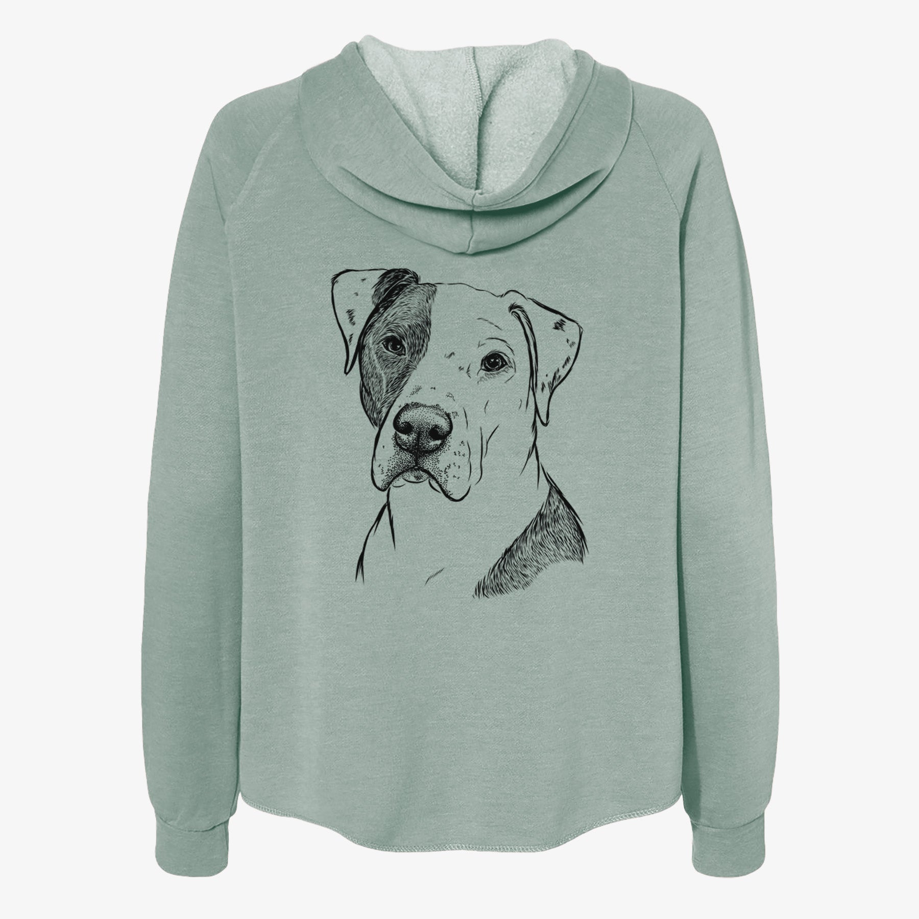 Duke the American Staffordshire Terrier Mix - Women's Cali Wave Zip-Up Sweatshirt