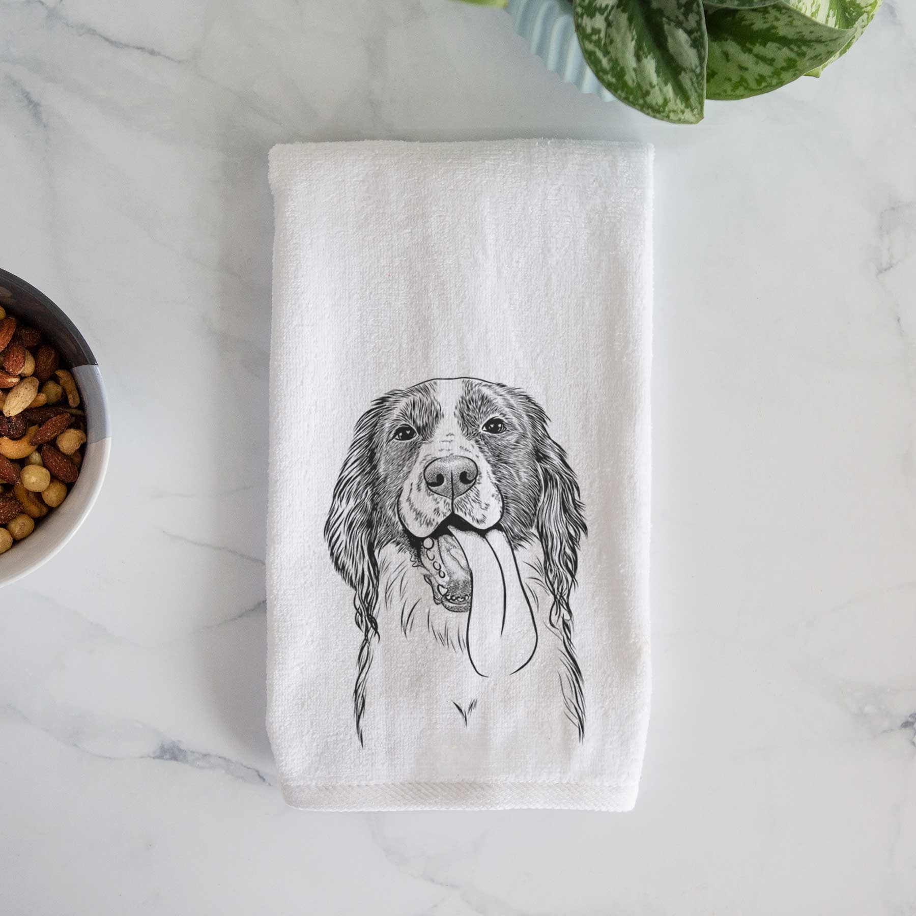 Duke the English Springer Spaniel Decorative Hand Towel