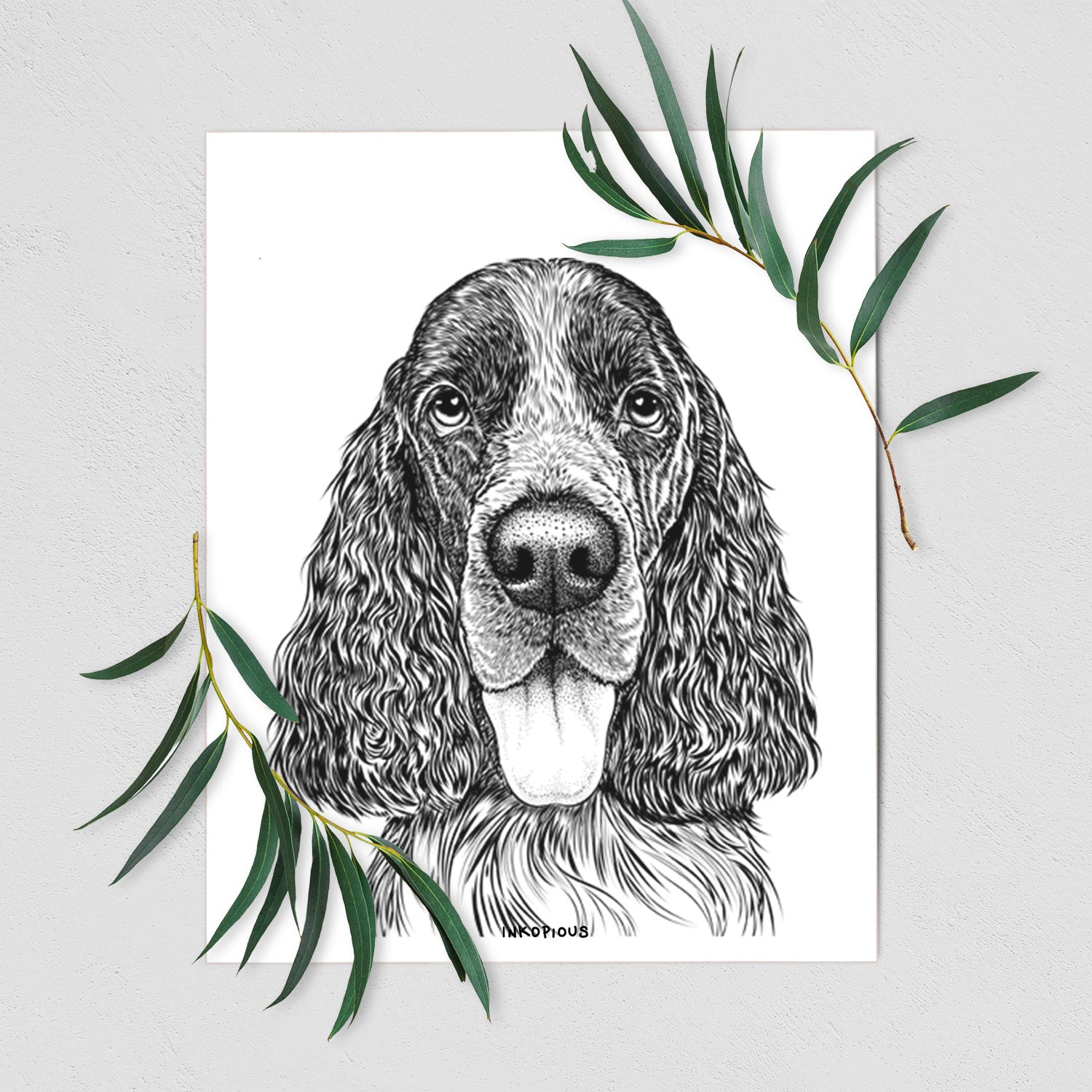 Duke the English Springer Spaniel Art Print